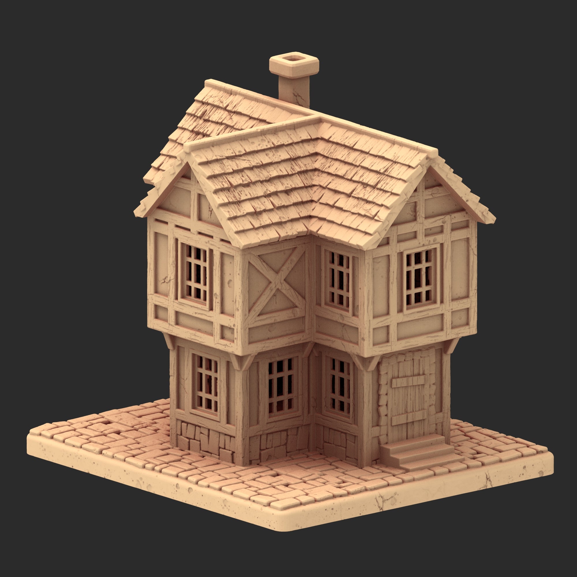 Market Town Part 3 - x10 Buildings, x6 Stalls