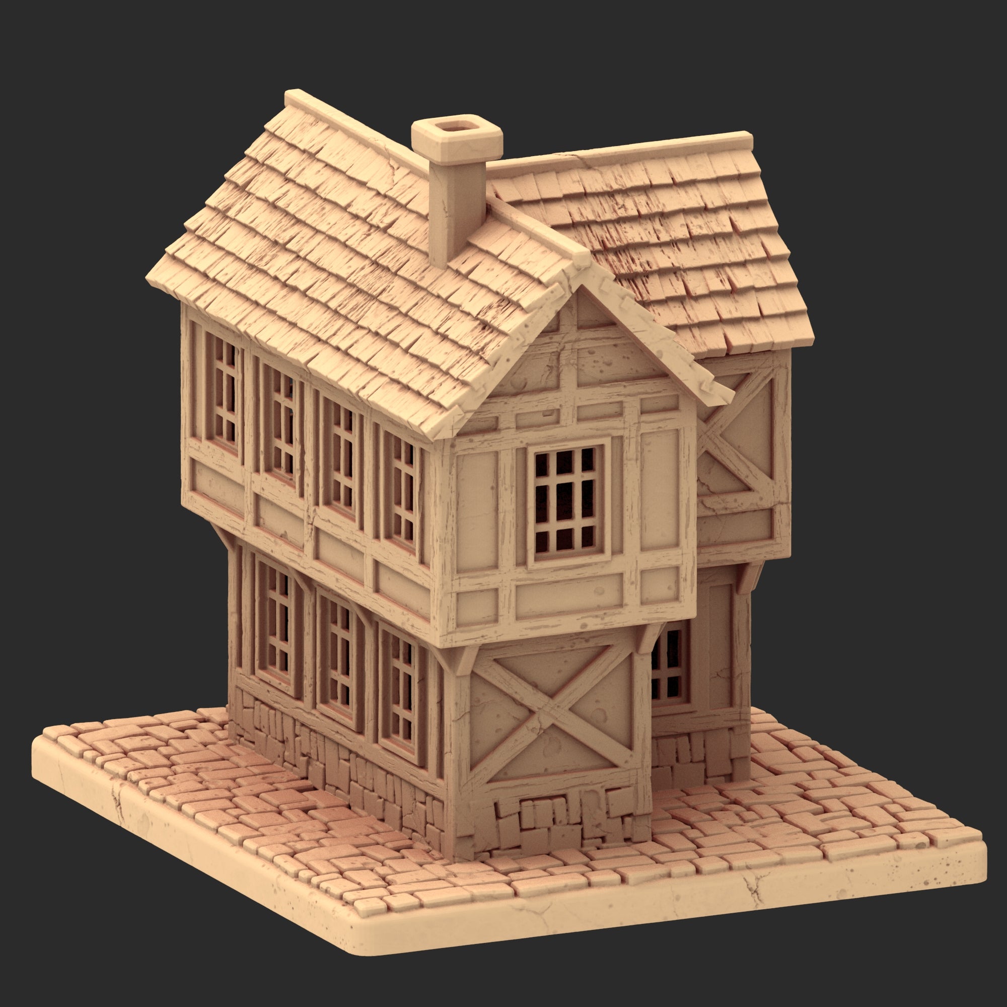 Market Town Part 3 - x10 Buildings, x6 Stalls