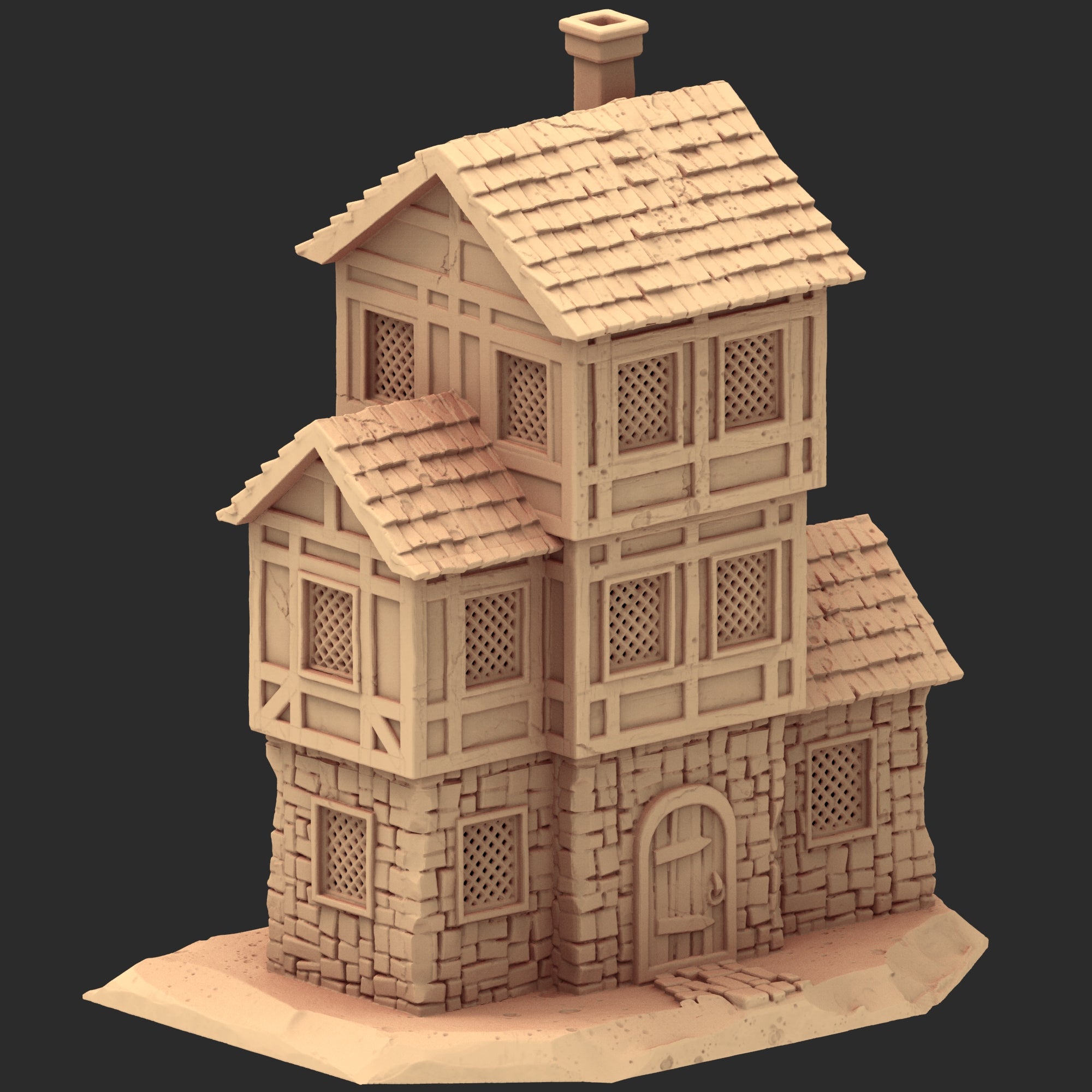 Market Town Part 3 - x10 Buildings, x6 Stalls