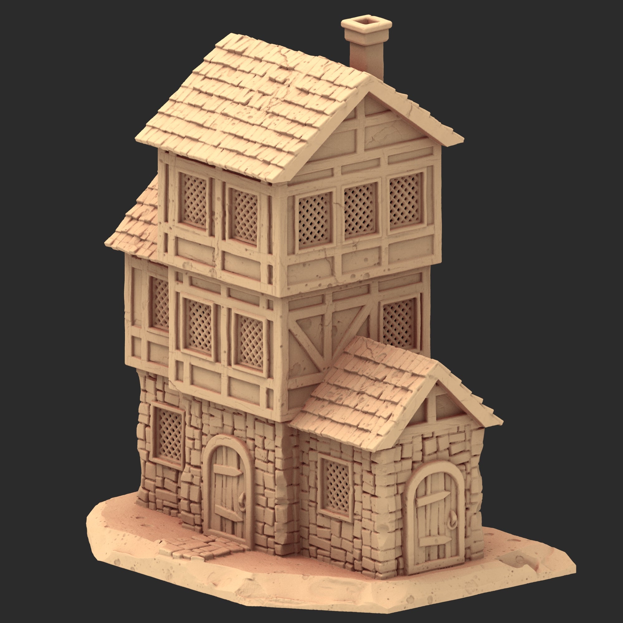 Market Town Part 3 - x10 Buildings, x6 Stalls