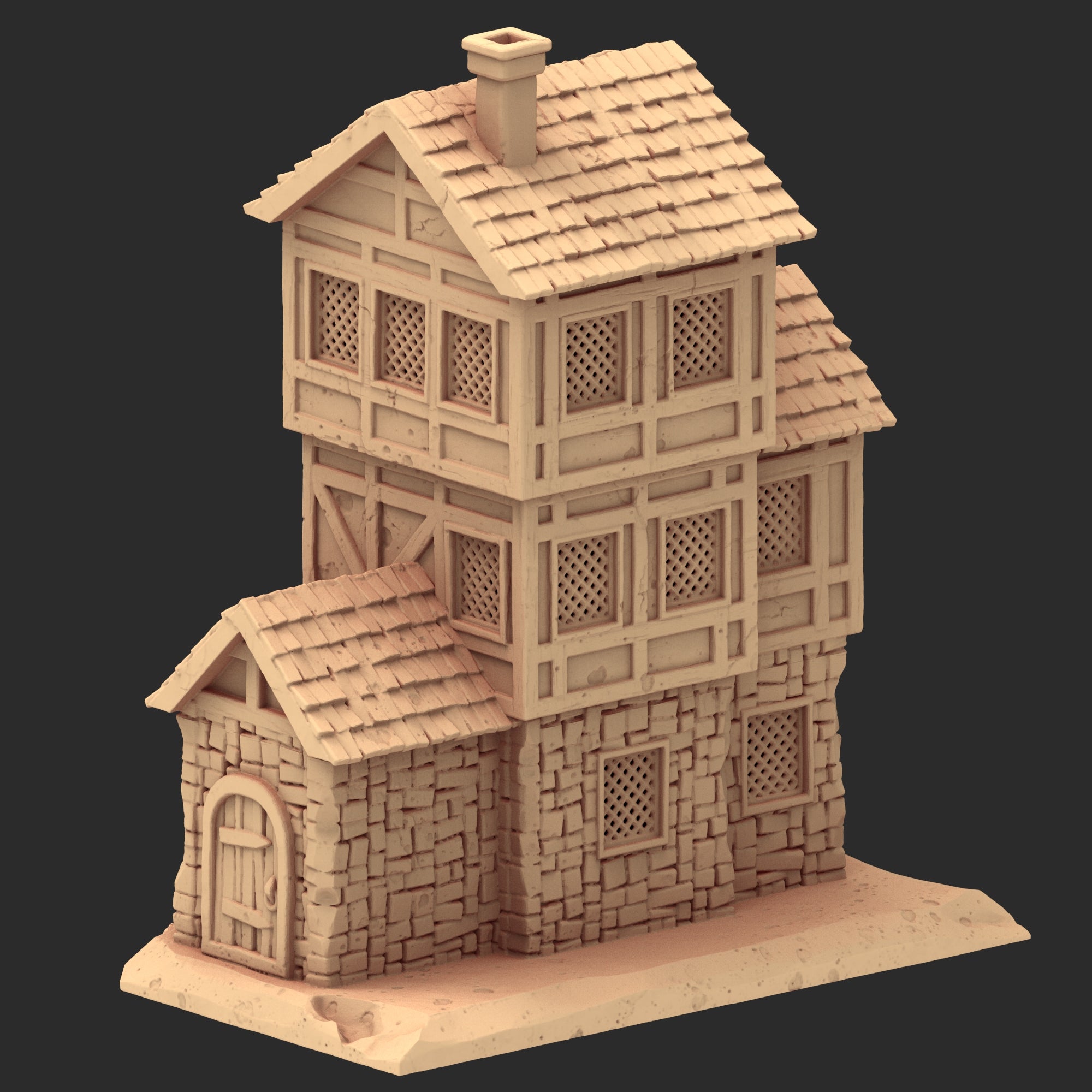 Market Town Part 3 - x10 Buildings, x6 Stalls