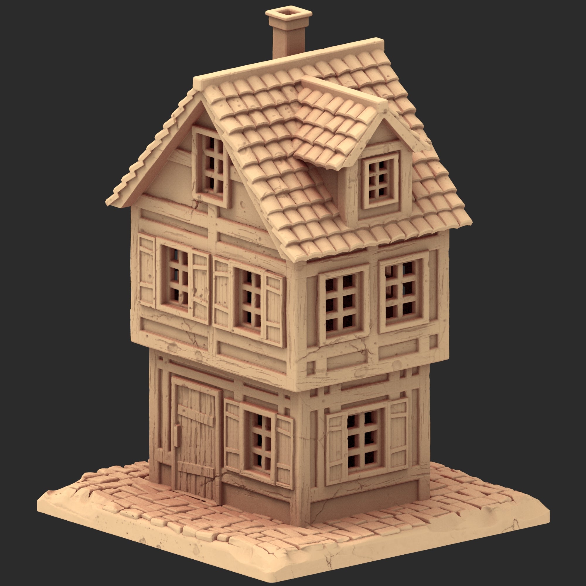 Market Town Part 3 - x10 Buildings, x6 Stalls