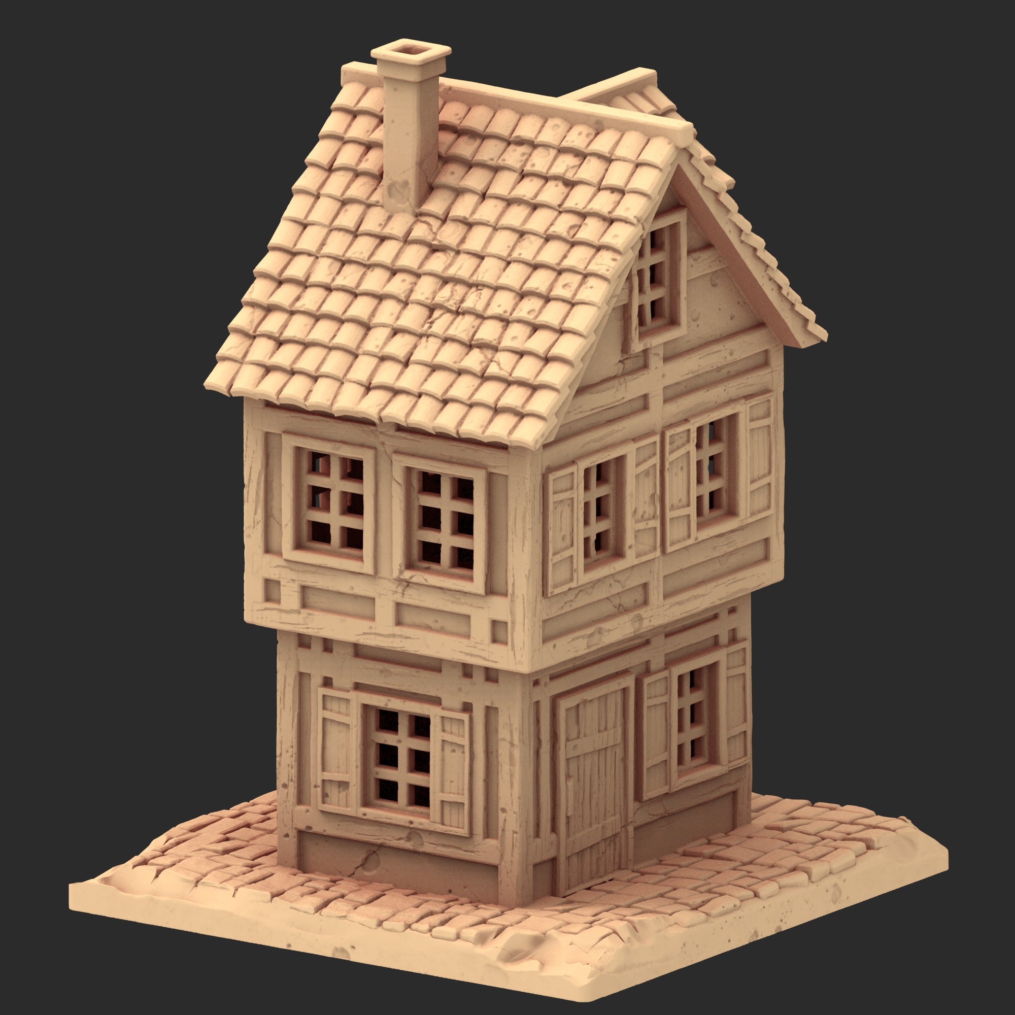 Market Town Part 3 - x10 Buildings, x6 Stalls