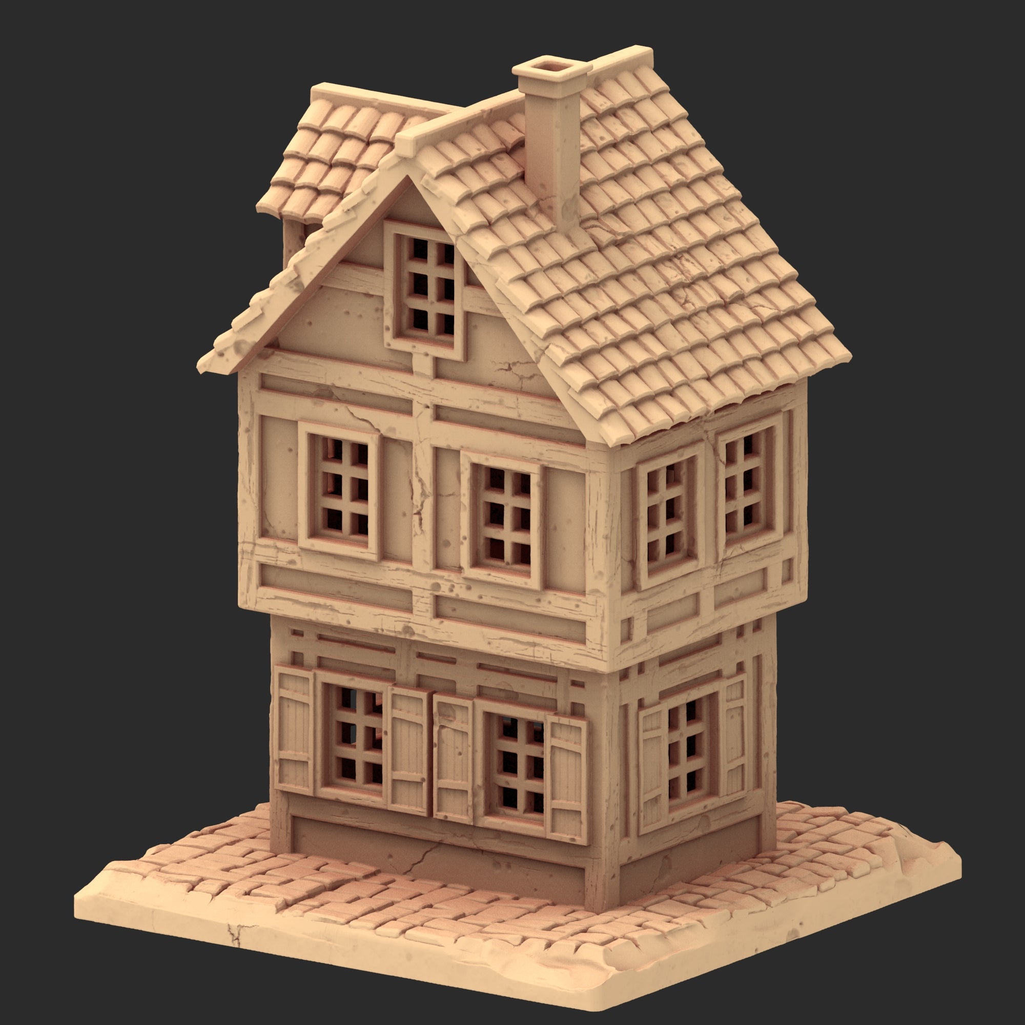 Market Town Part 3 - x10 Buildings, x6 Stalls