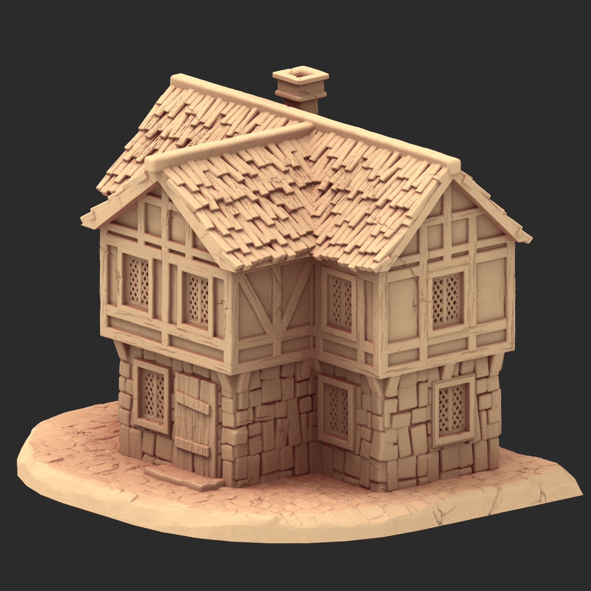 Market Town Part 3 - x10 Buildings, x6 Stalls