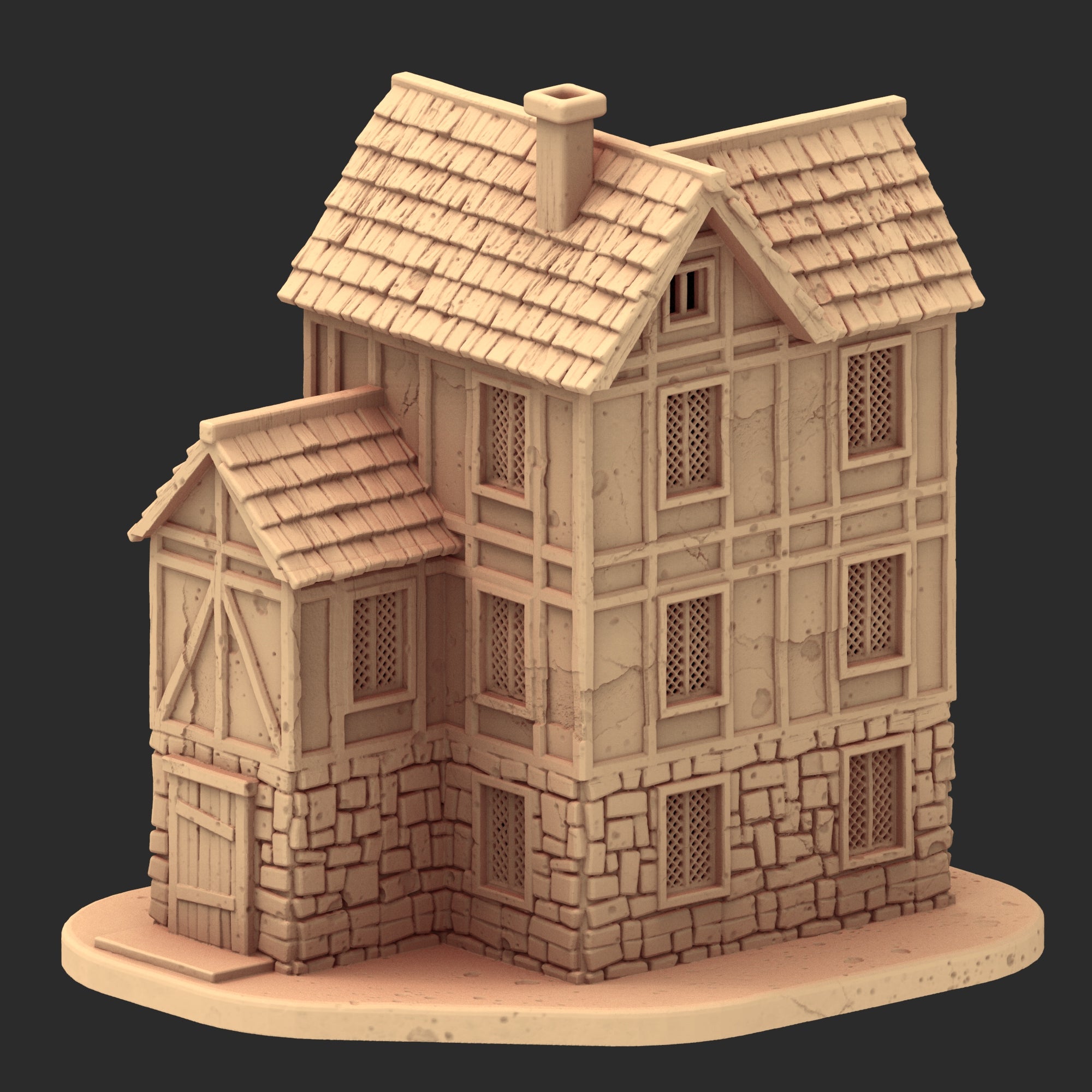 Market Town Part 3 - x10 Buildings, x6 Stalls