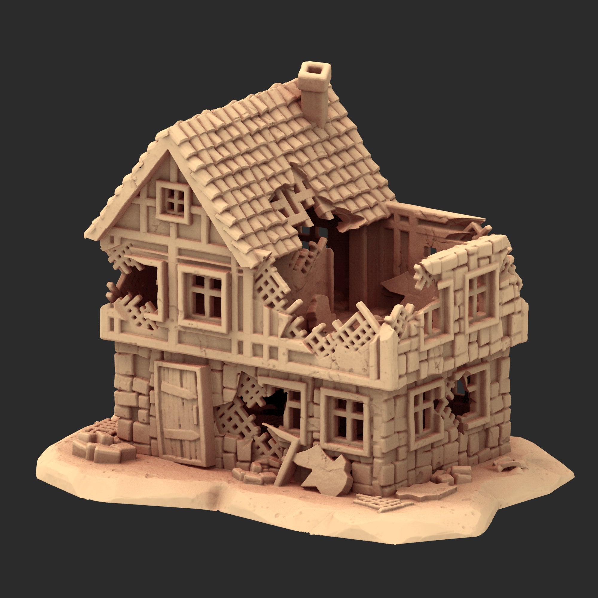 Market Town Part 3 - x10 Buildings, x6 Stalls