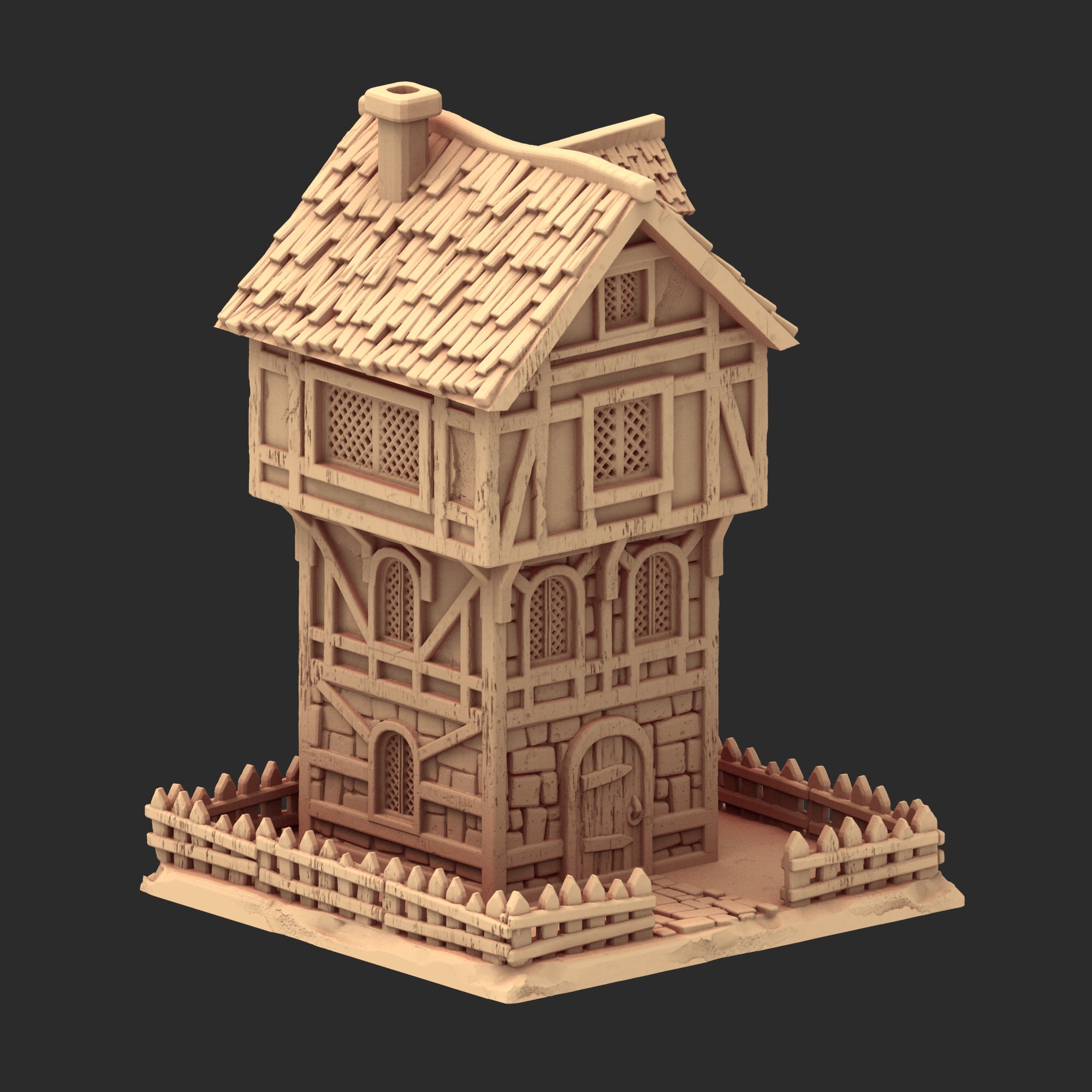 Market Town Part 3 - x10 Buildings, x6 Stalls