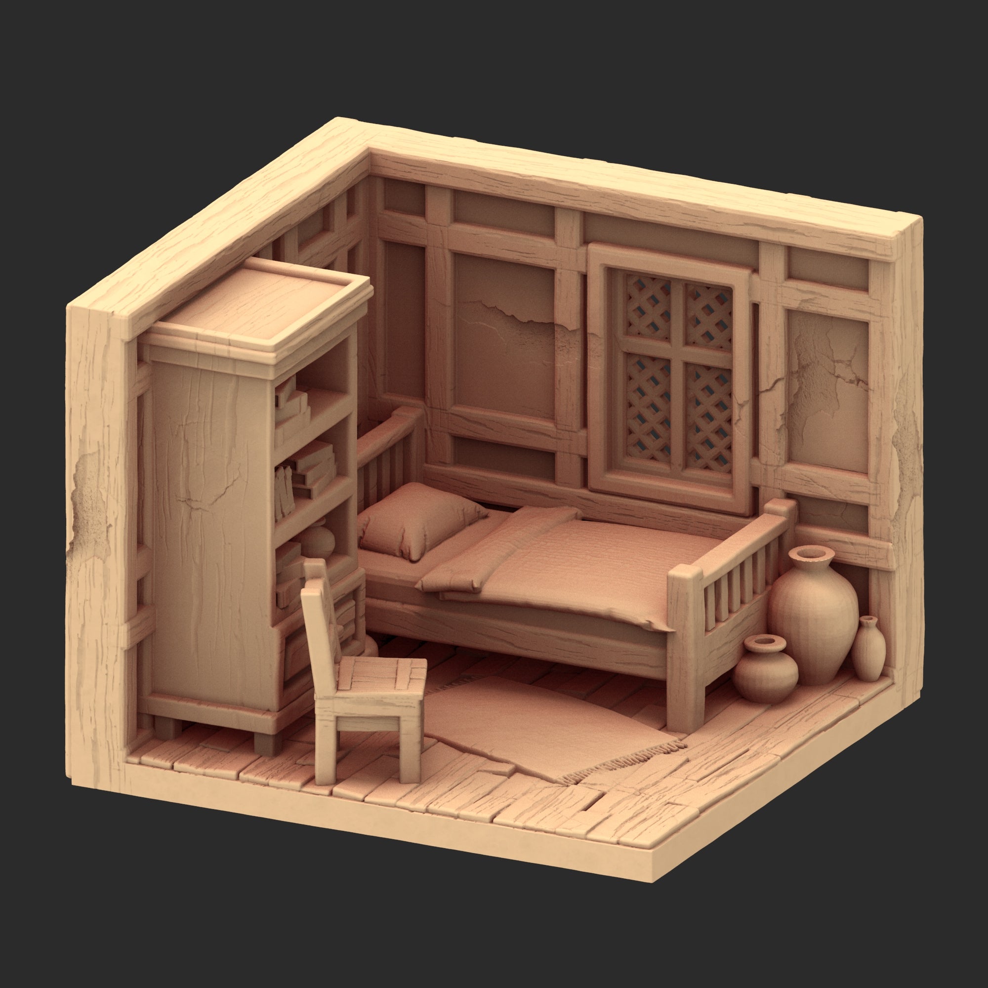 Market Town Part 3 - x10 Buildings, x6 Stalls