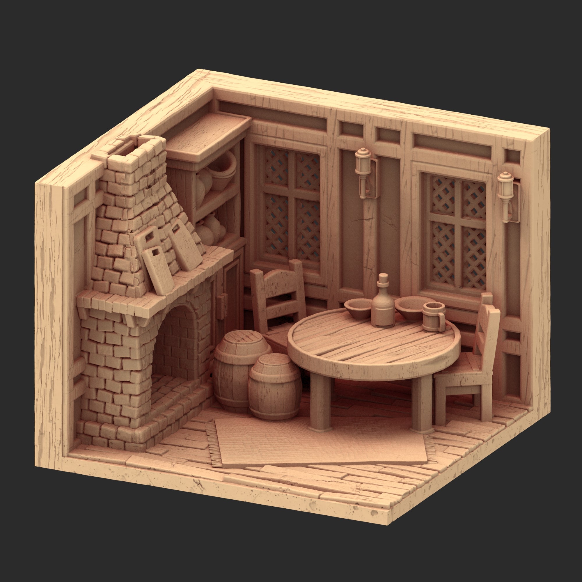 Market Town Part 3 - x10 Buildings, x6 Stalls