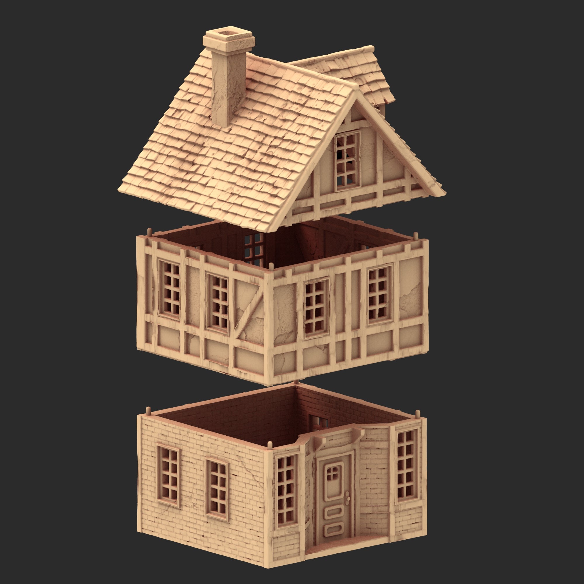 Market Town Part 4 - x11 Buildings, x5 Stalls