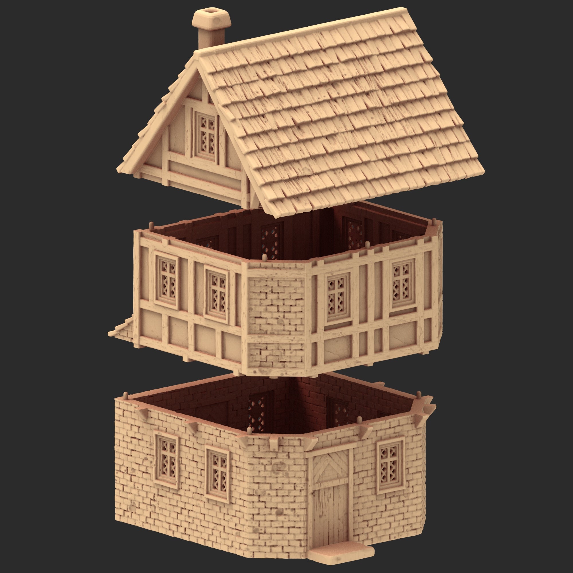 Market Town Part 4 - x11 Buildings, x5 Stalls