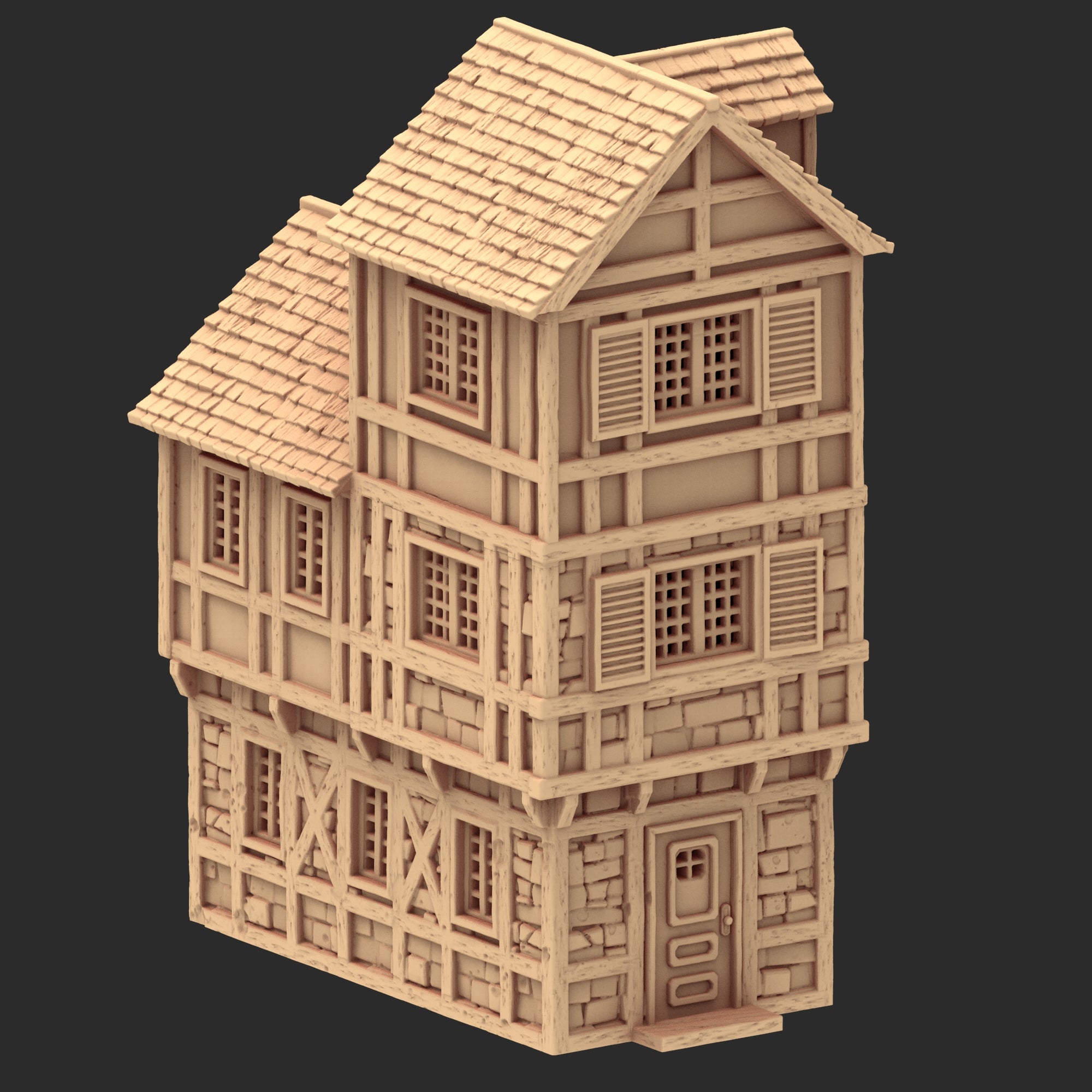 Market Town Part 4 - x11 Buildings, x5 Stalls