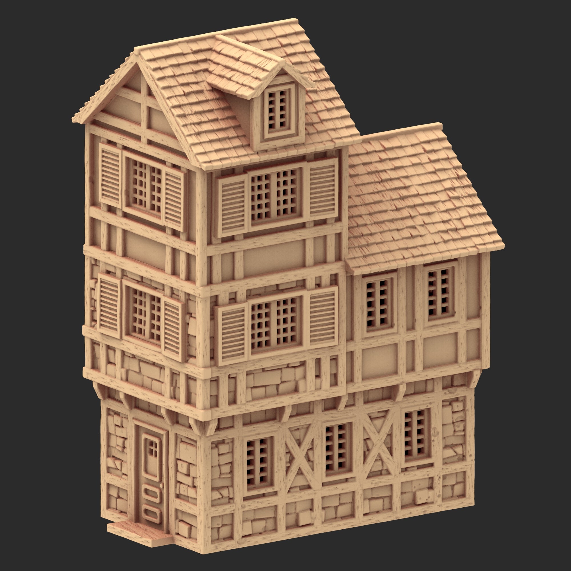Market Town Part 4 - x11 Buildings, x5 Stalls