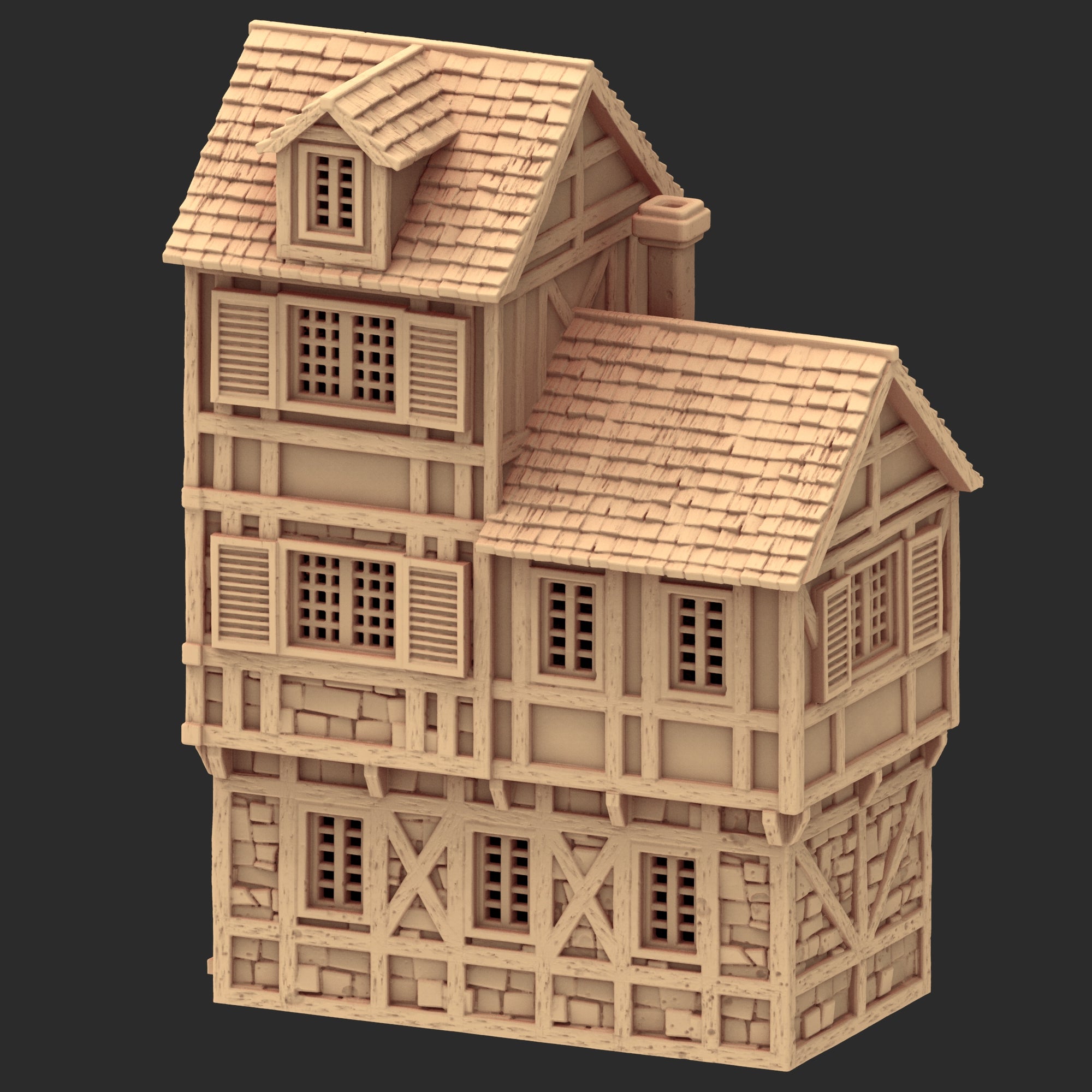 Market Town Part 4 - x11 Buildings, x5 Stalls