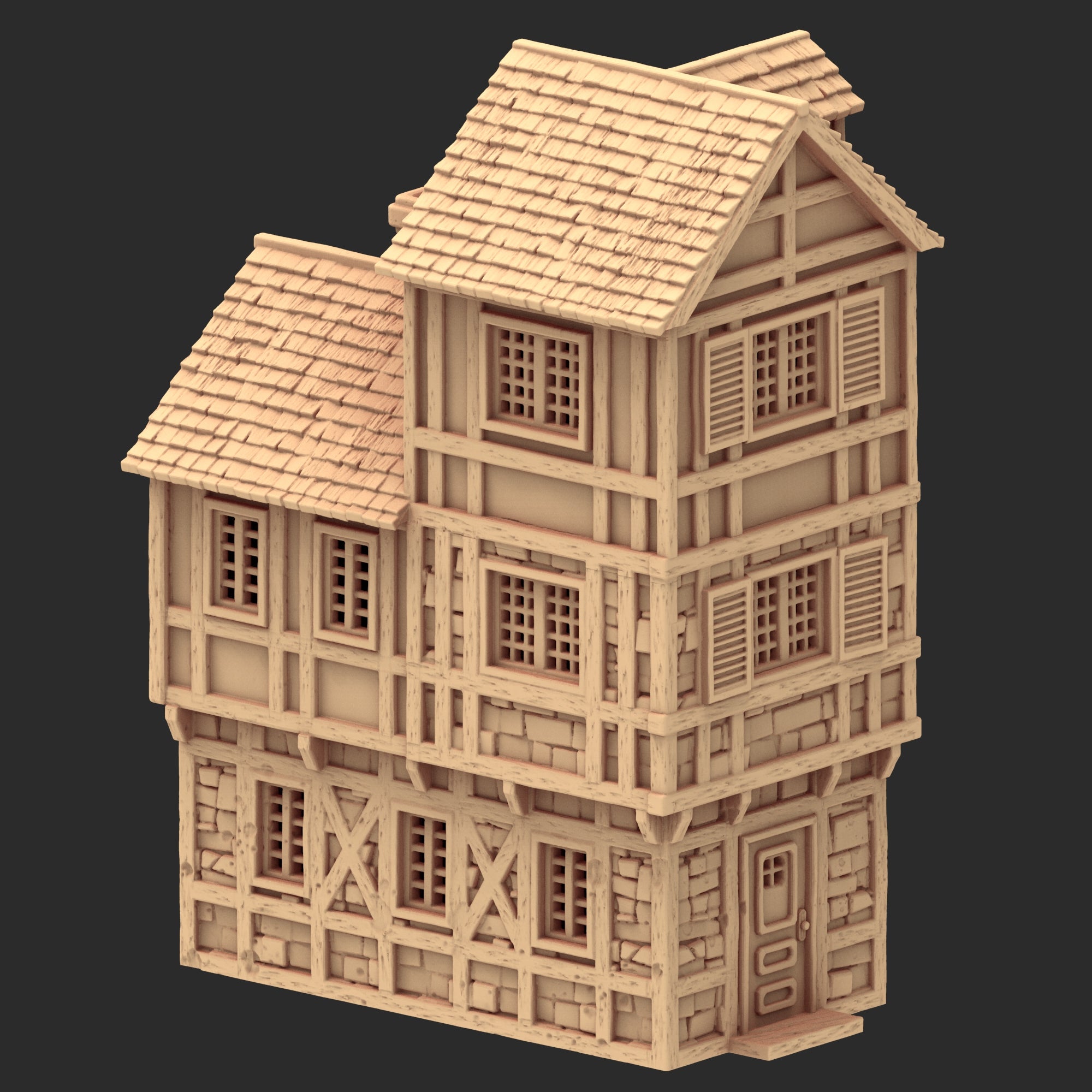 Market Town Part 4 - x11 Buildings, x5 Stalls