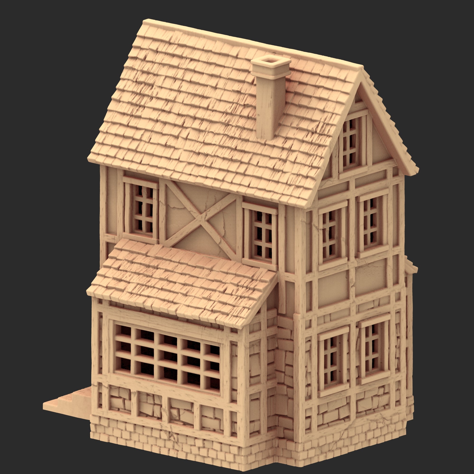 Market Town Part 4 - x11 Buildings, x5 Stalls