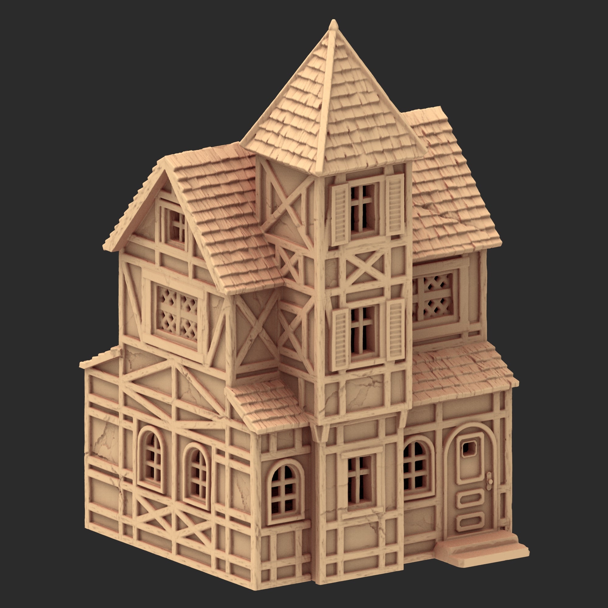 Market Town Part 4 - x11 Buildings, x5 Stalls