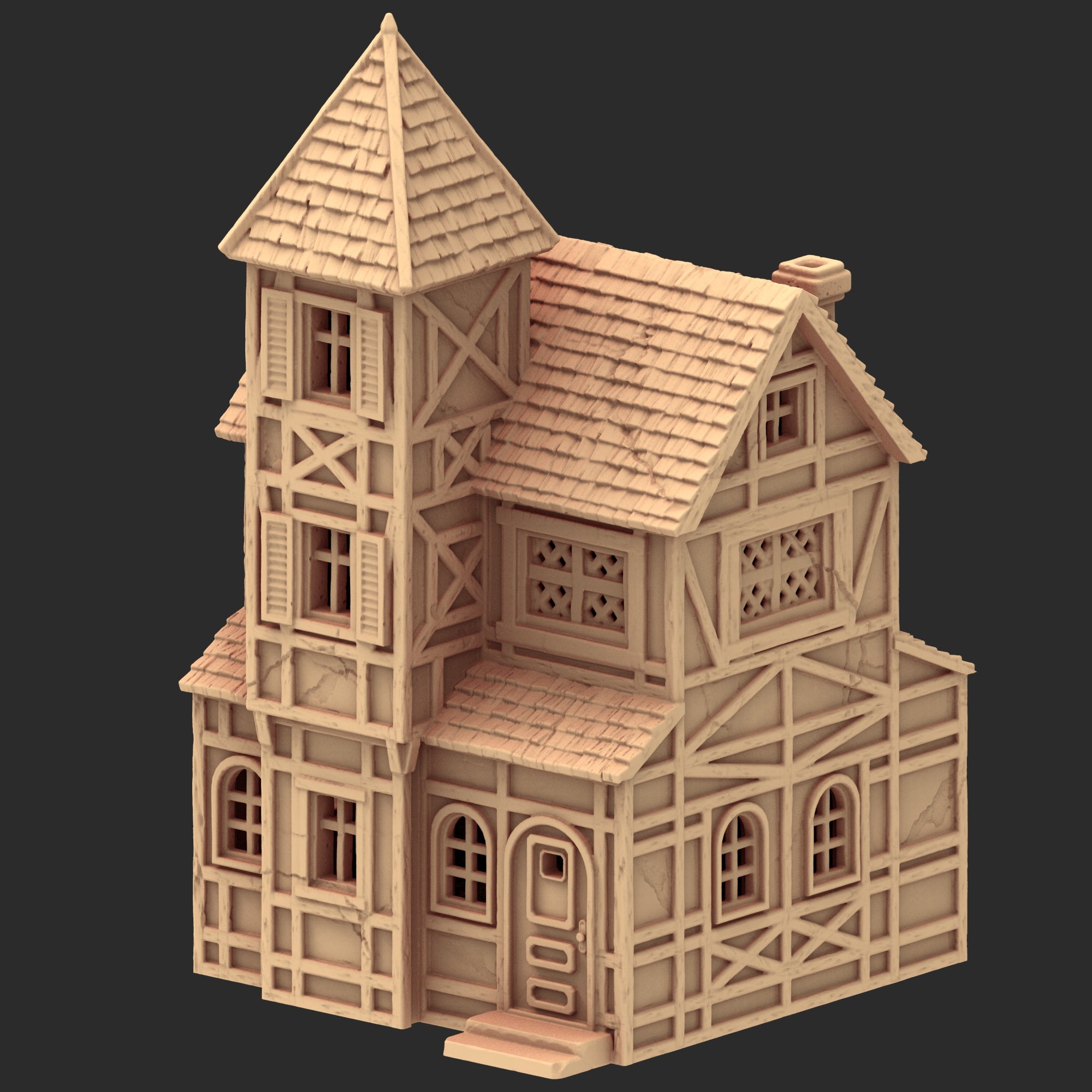 Market Town Part 4 - x11 Buildings, x5 Stalls