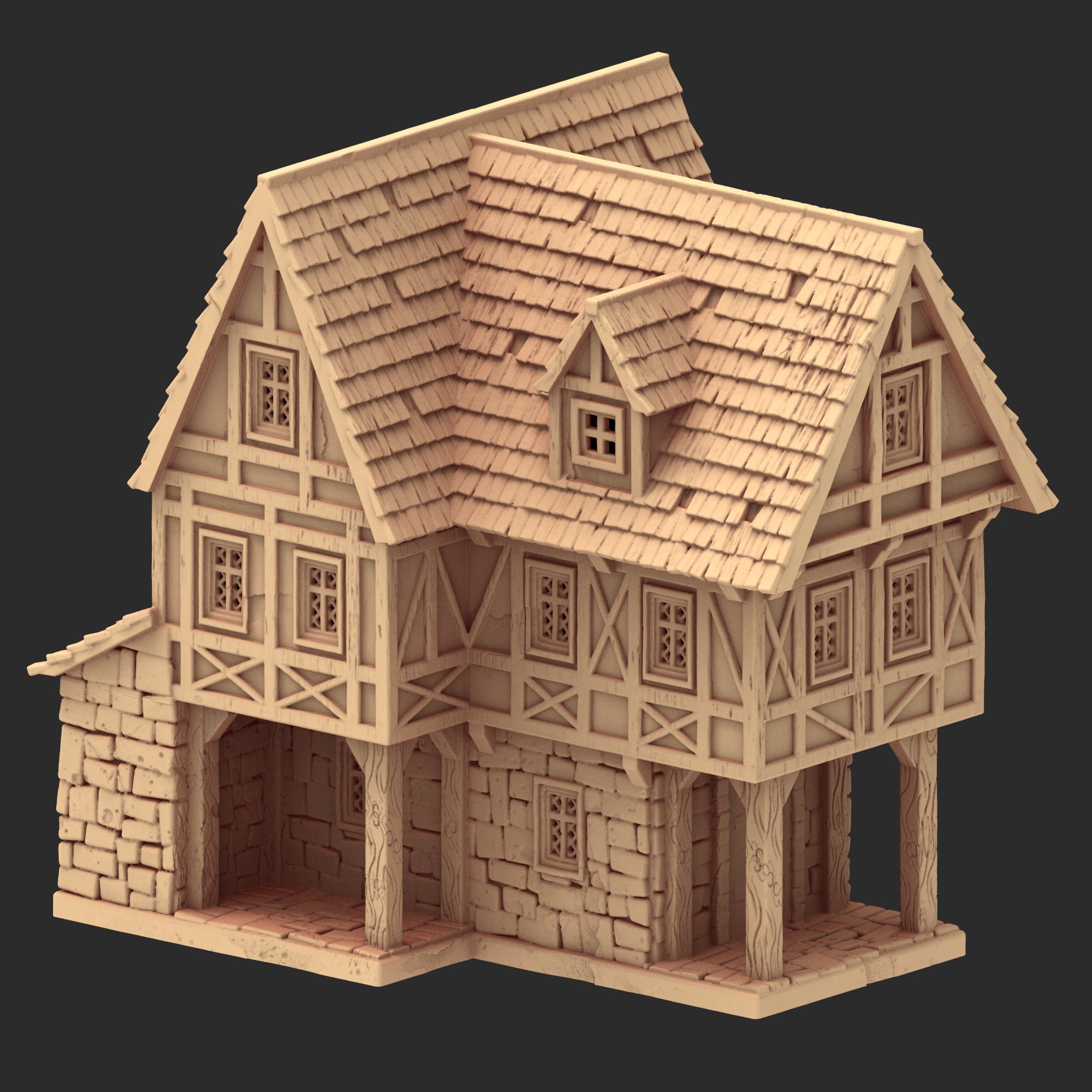 Market Town Part 4 - x11 Buildings, x5 Stalls