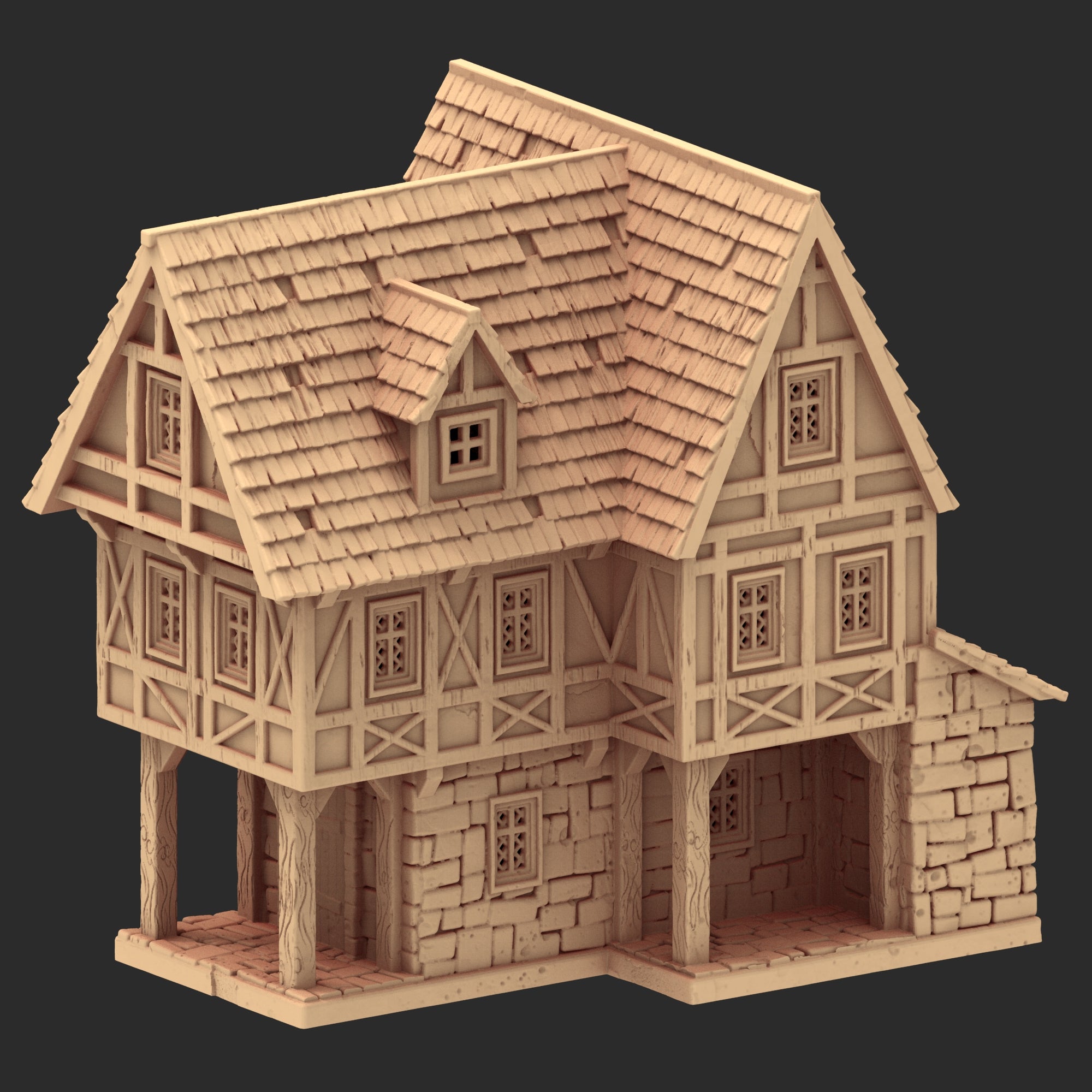 Market Town Part 4 - x11 Buildings, x5 Stalls