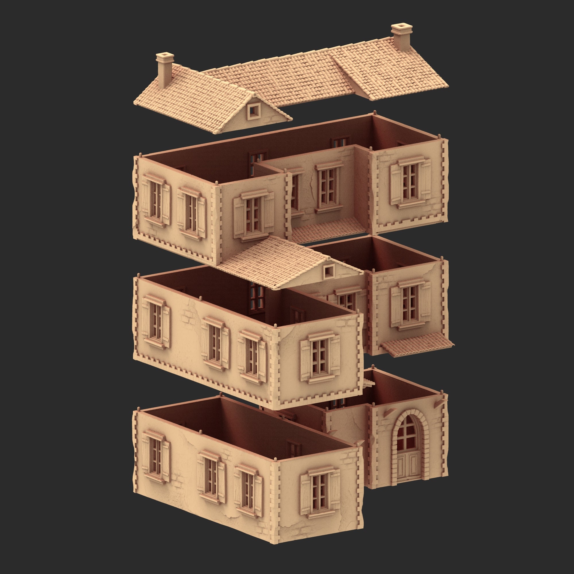 Provence Architecture Part 2 – x9 Printable STL Buildings (28mm Scale)