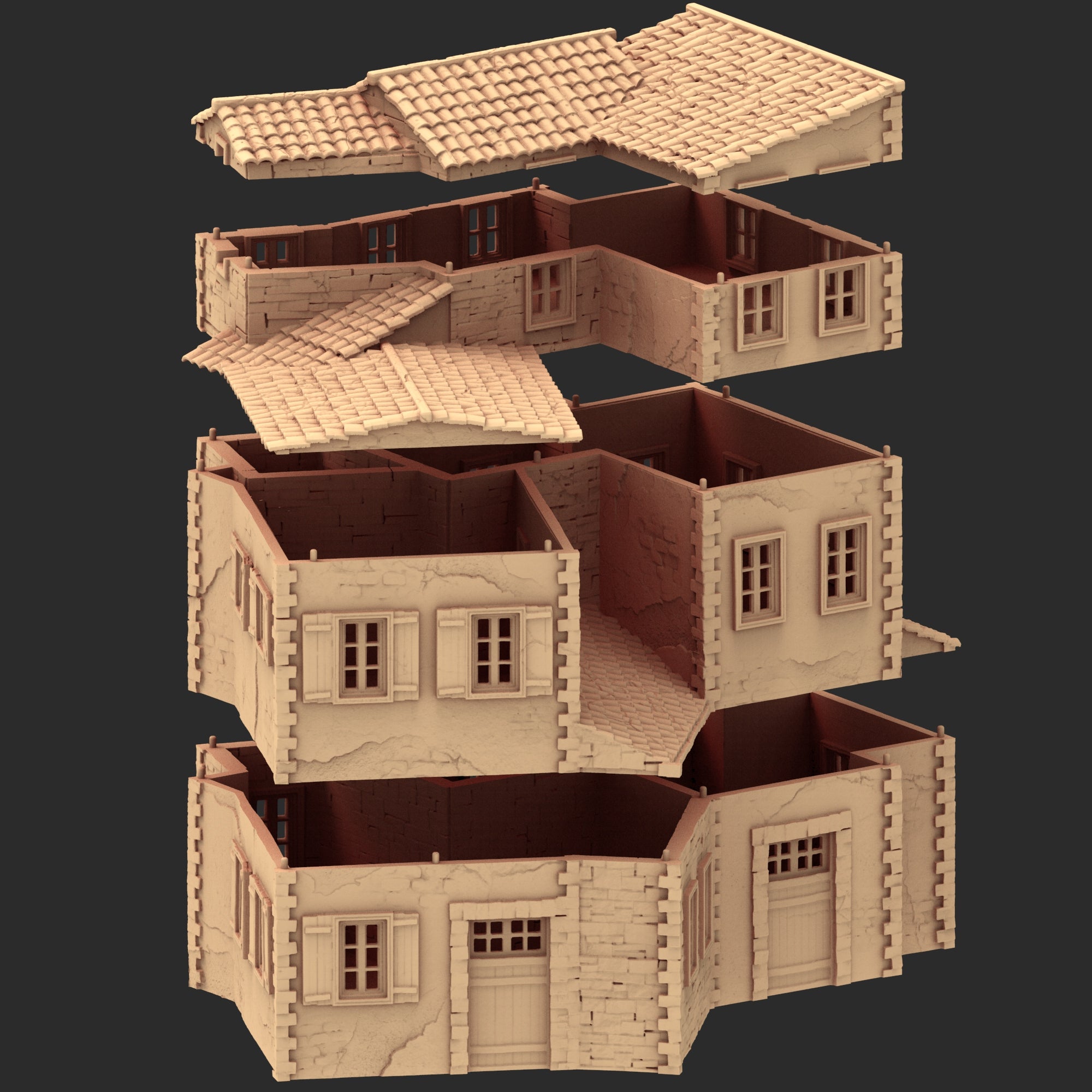 Provence Architecture Part 2 – x9 Printable STL Buildings (28mm Scale)