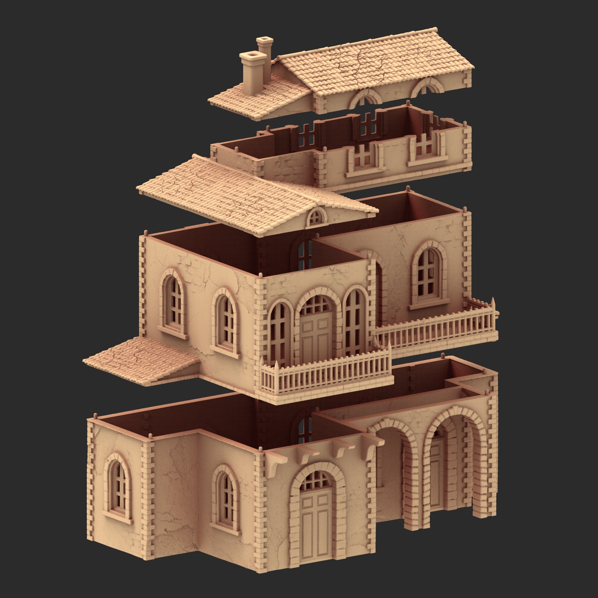 Provence Architecture Part 2 – x9 Printable STL Buildings (28mm Scale)