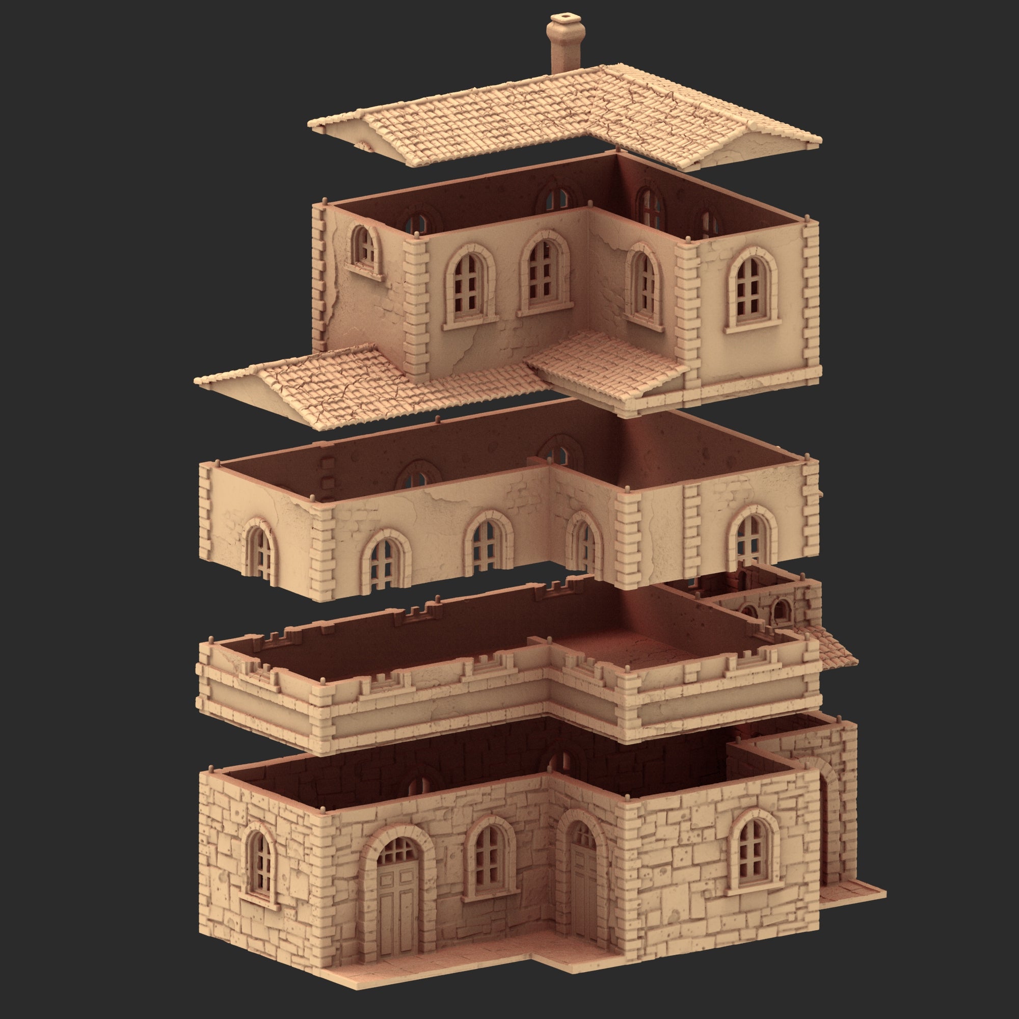 Provence Architecture Part 2 – x9 Printable STL Buildings (28mm Scale)