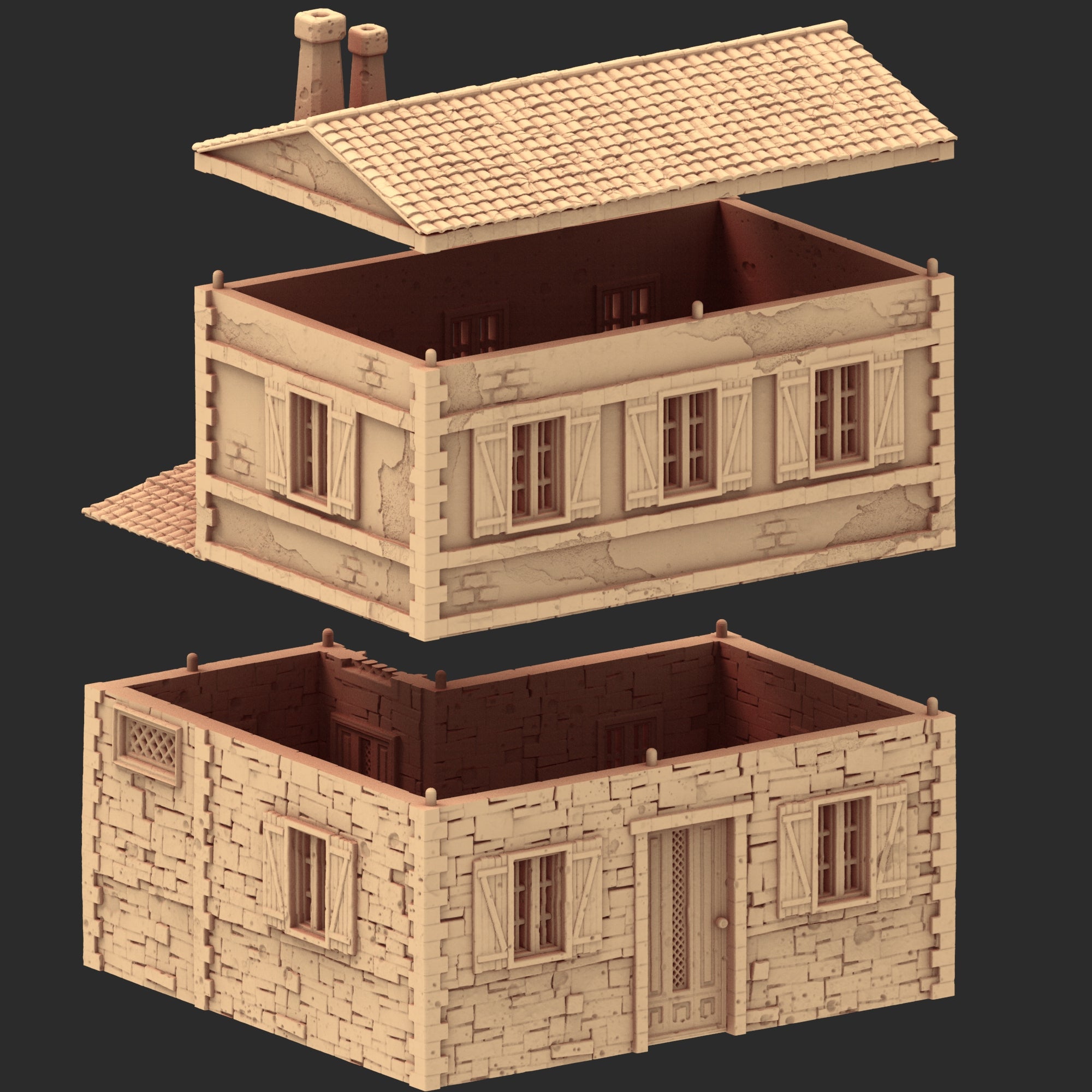 Provence Architecture Part 2 – x9 Printable STL Buildings (28mm Scale)