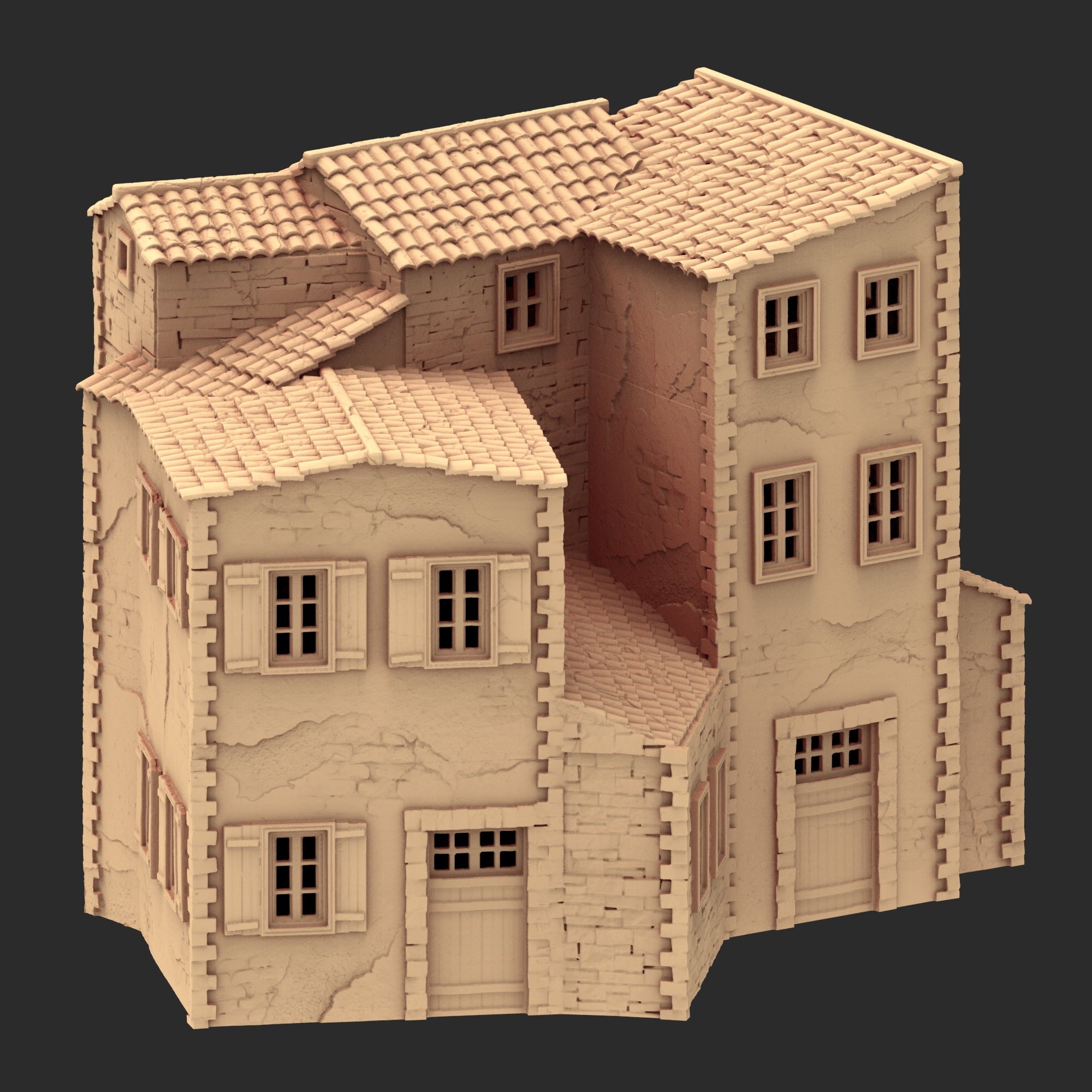 Provence Architecture Part 2 – x9 Printable STL Buildings (28mm Scale)