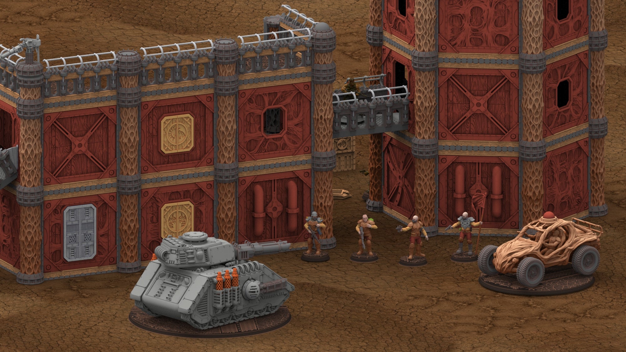 Damocles City Builder - Bug Army Warcamp - Modular Buildings & Full Biome