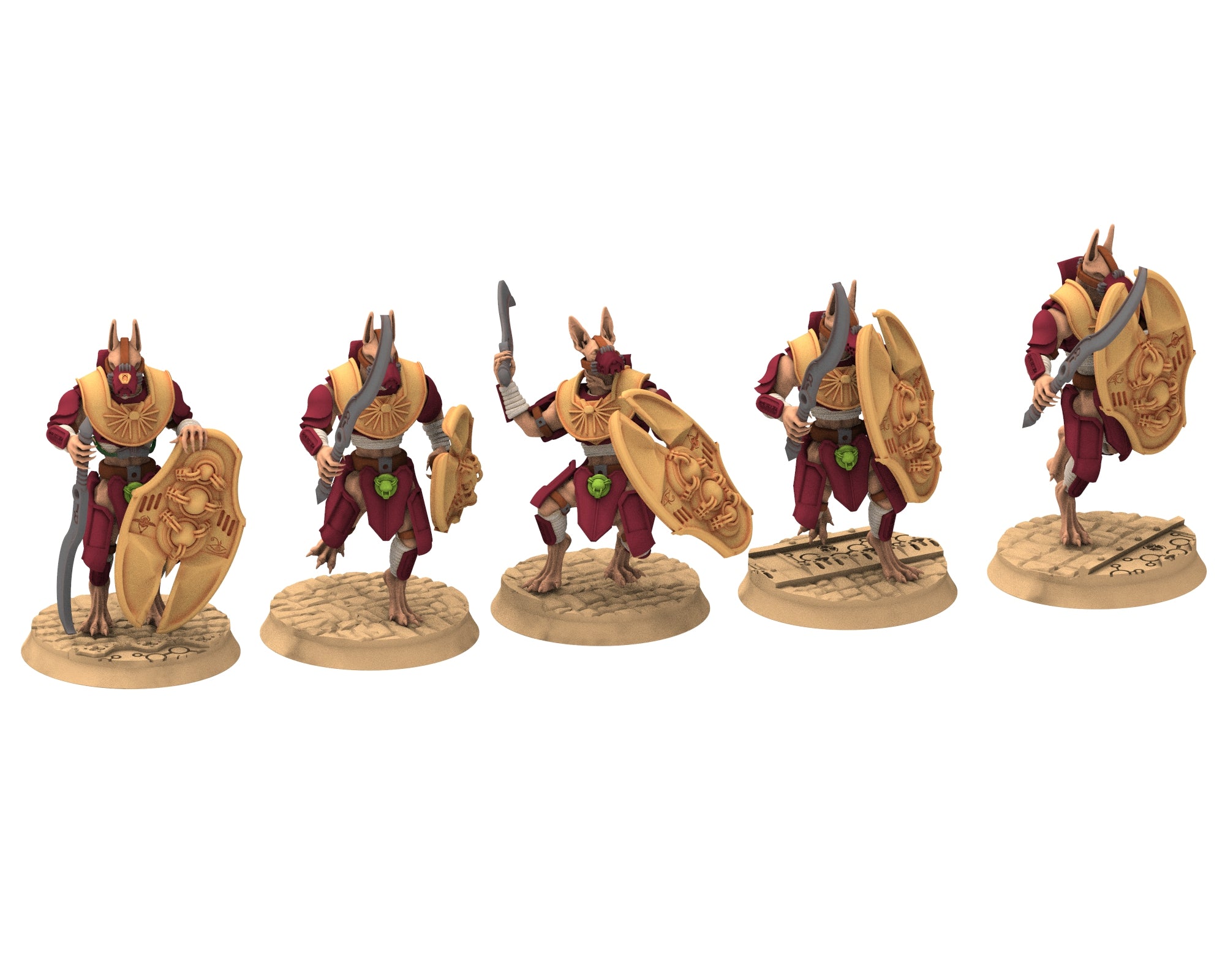 Ta-Khefet – Nekhtou | Khopeshs + Heavy Shields – Modular Greanan Infantry