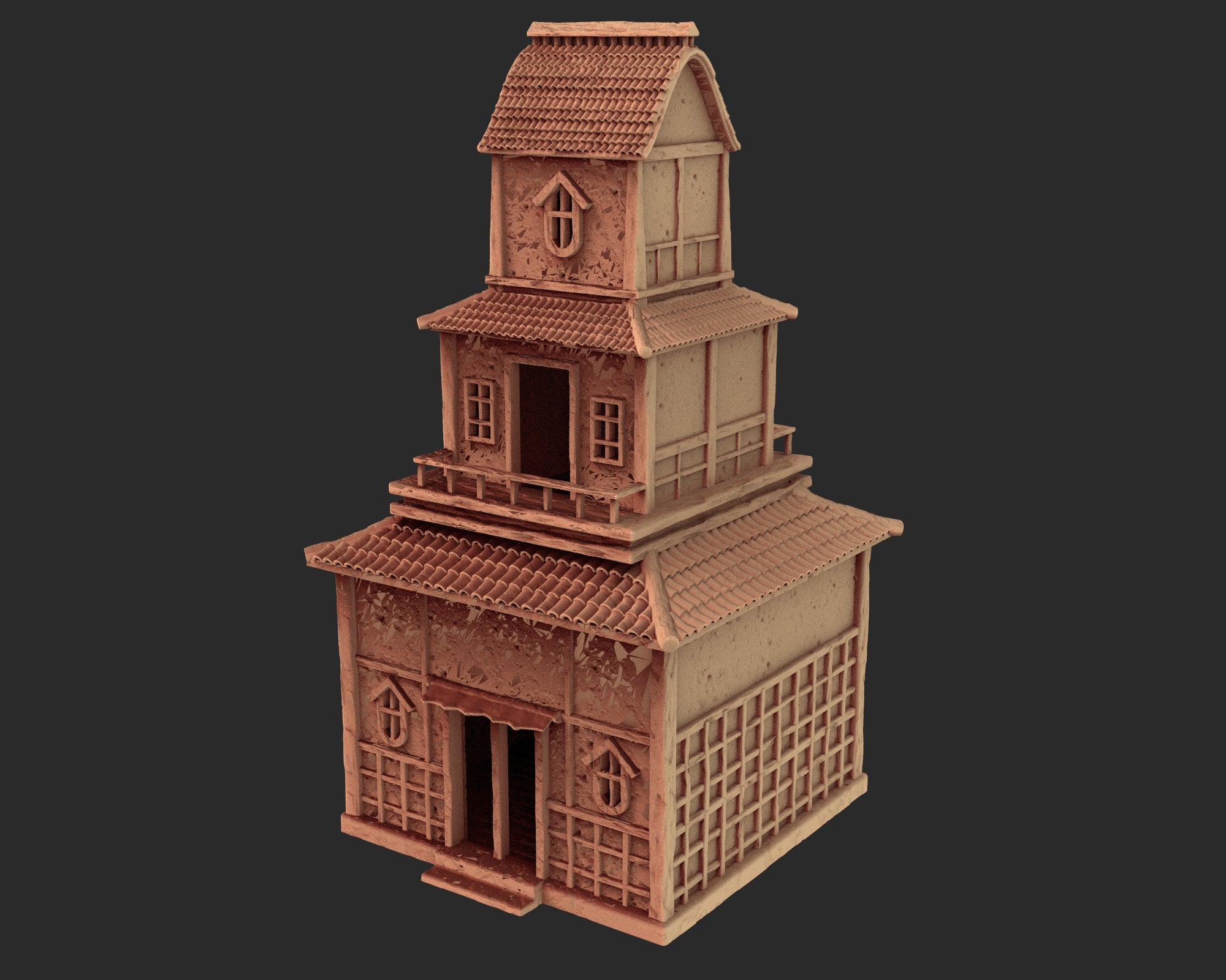 Japanese medieval buildings part 1 - x6 Buildings