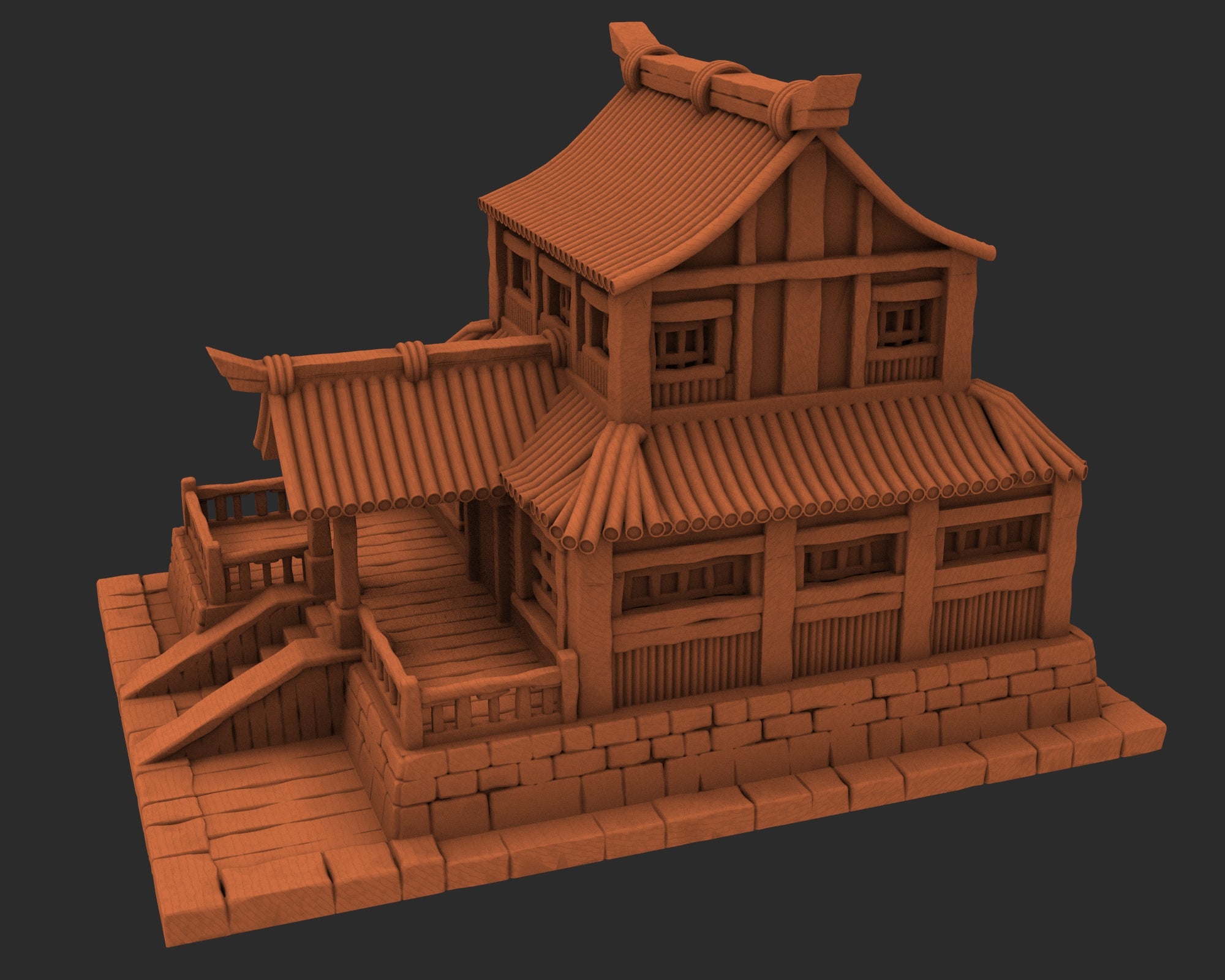 Stylized Japanese architecture - x5 Buildings