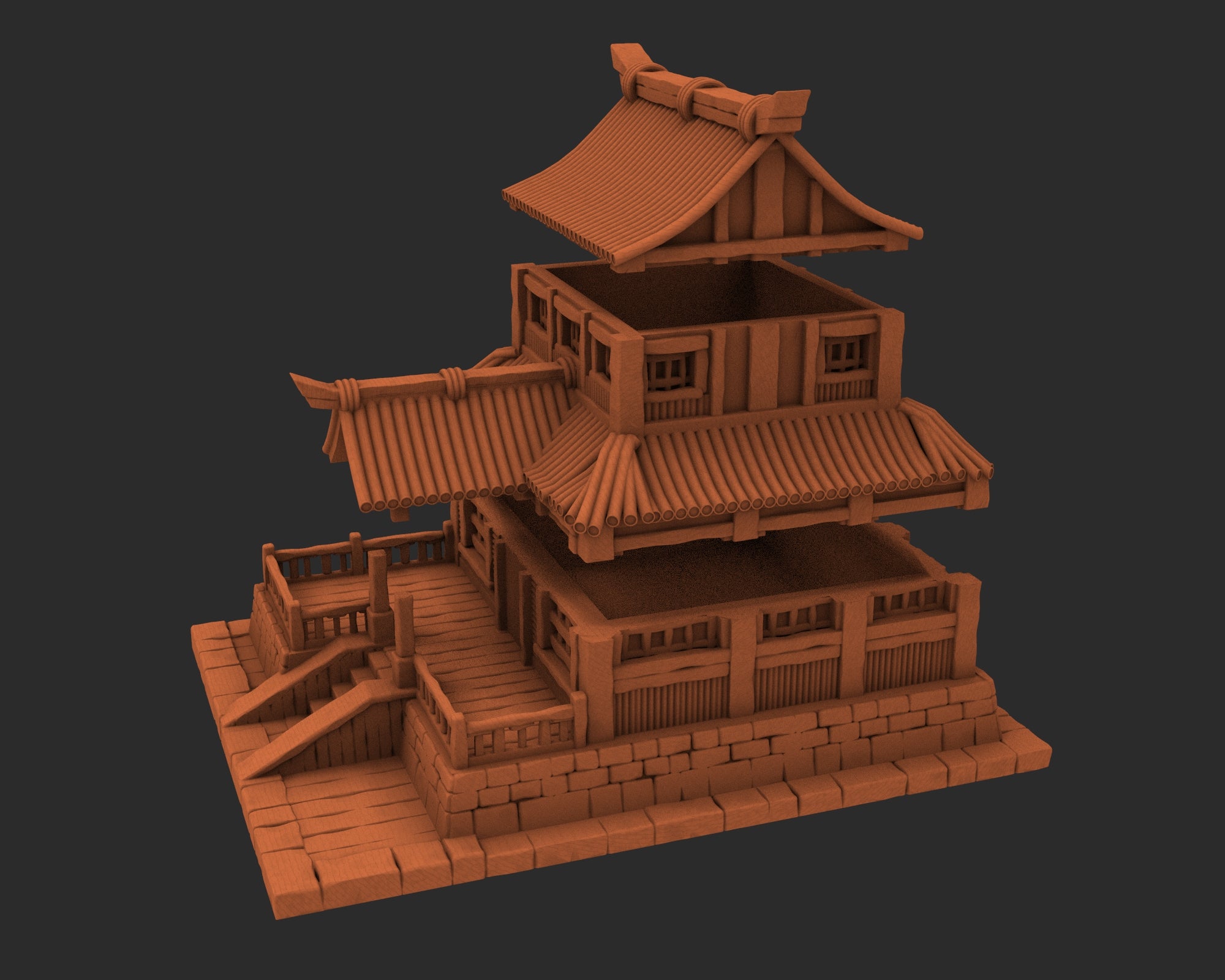 Stylized Japanese architecture - x5 Buildings