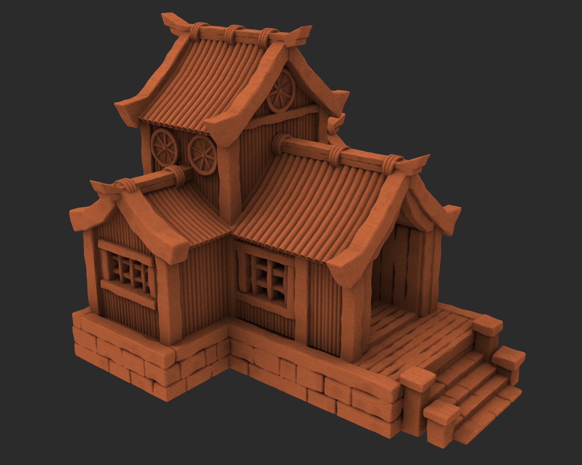 Stylized Japanese architecture - x5 Buildings