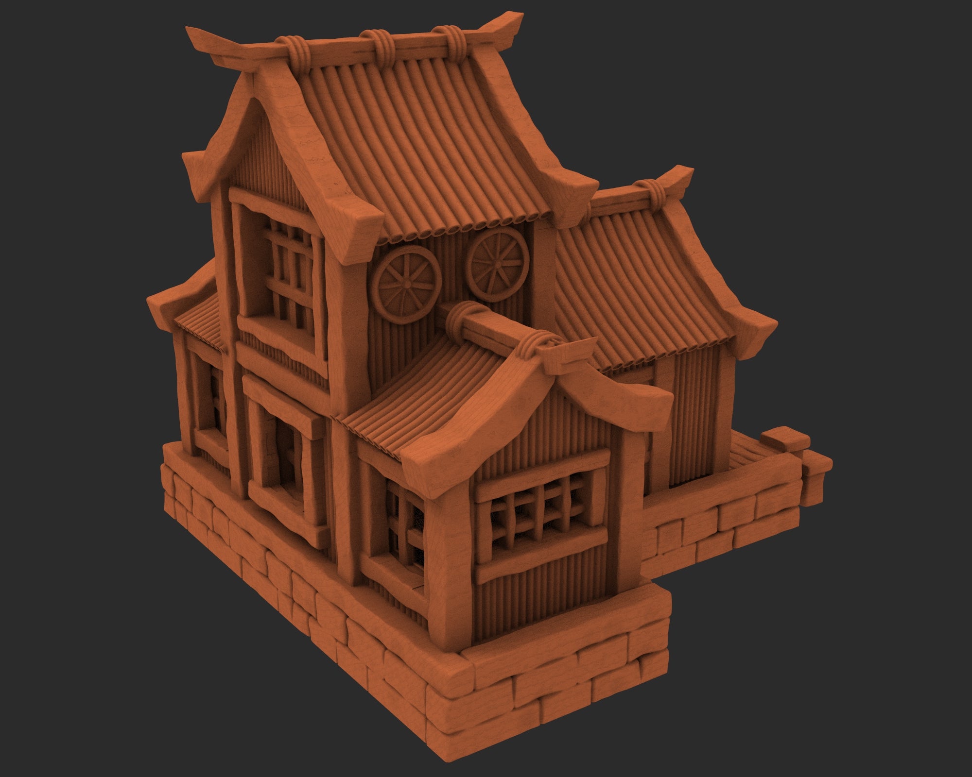 Stylized Japanese architecture - x5 Buildings
