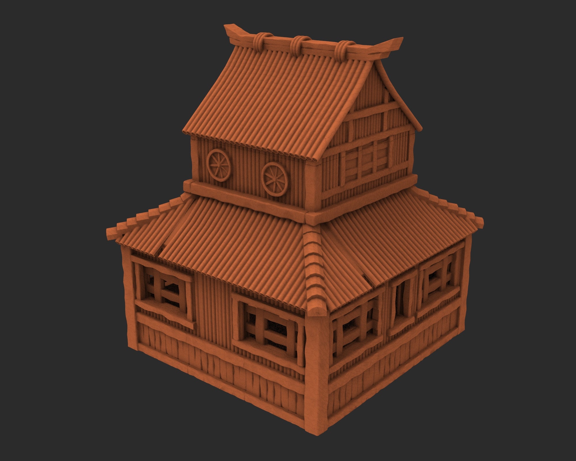Stylized Japanese architecture - x5 Buildings