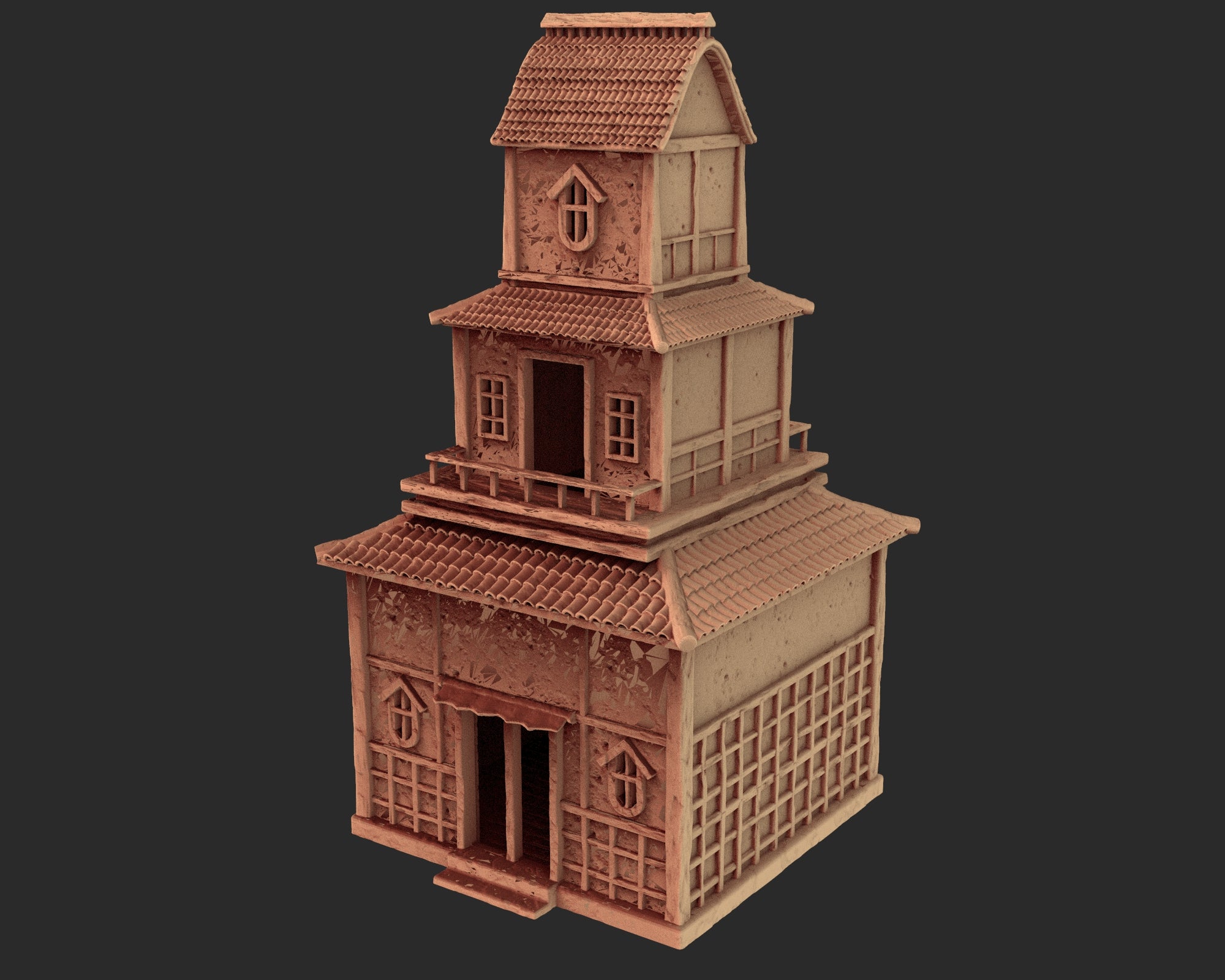 Japanese medieval buildings part 1 - x6 Buildings