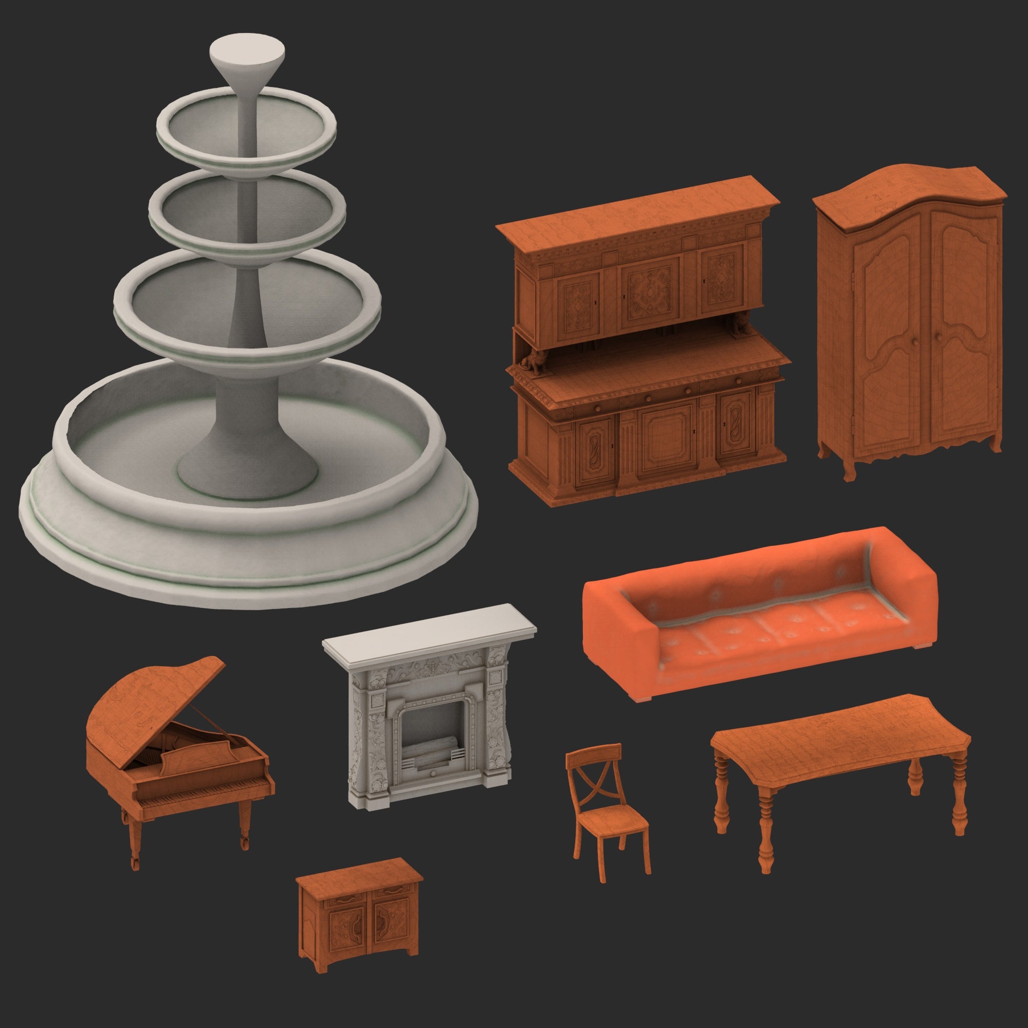 Victorian Architecture – 5 Printable STL Buildings