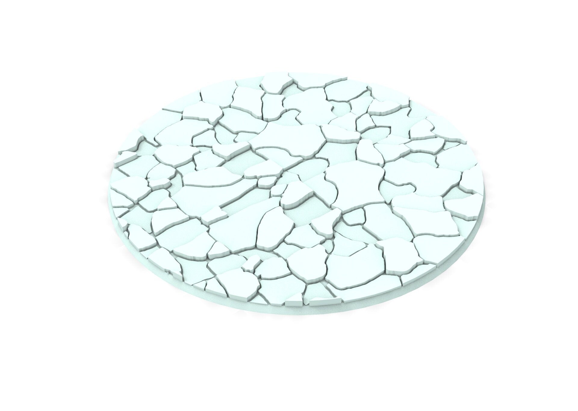 Lot of 25mm to 160mm cracked ice texture & round bases usable for warmachine, , warcry, AOS