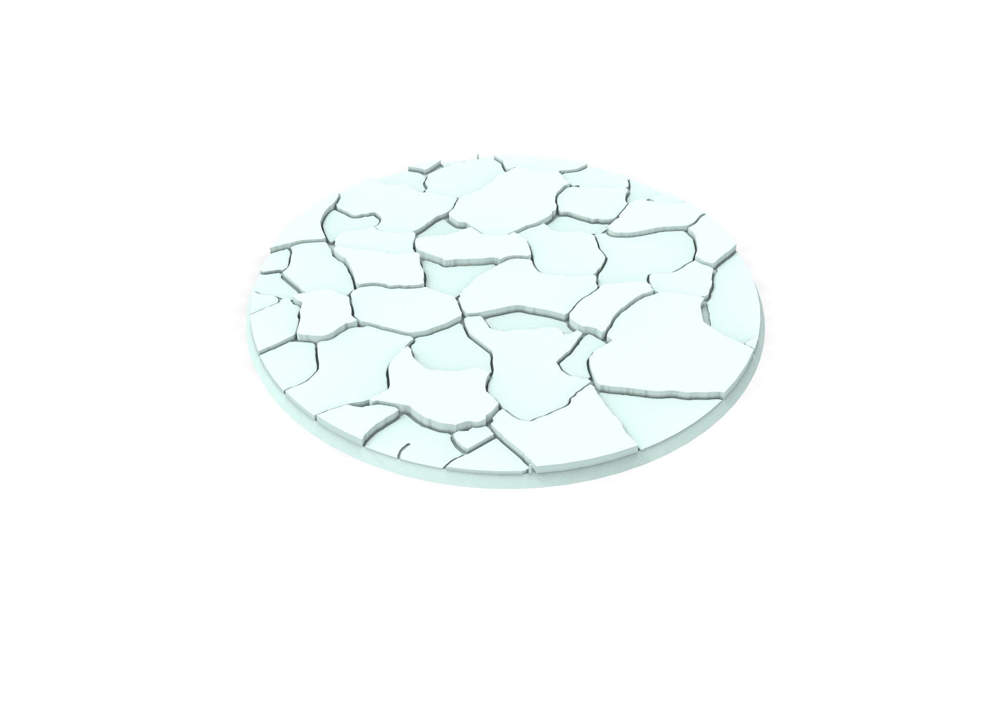Lot of 25mm to 160mm cracked ice texture & round bases usable for warmachine, , warcry, AOS