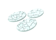 Load image into Gallery viewer, Lot of 60mm to 170mm cracked ice texture &amp; oval bases usable for warmachine,  warcry, AOS
