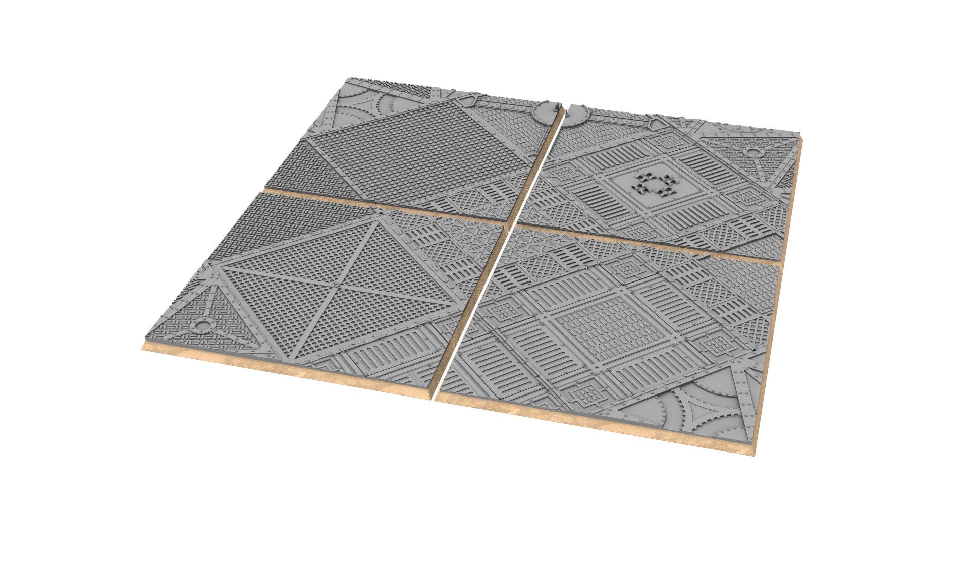 Viele quadratische Basen und Texturen von 20 mm bis 100 mm, industriell verwendbar für Kriegsspiele …