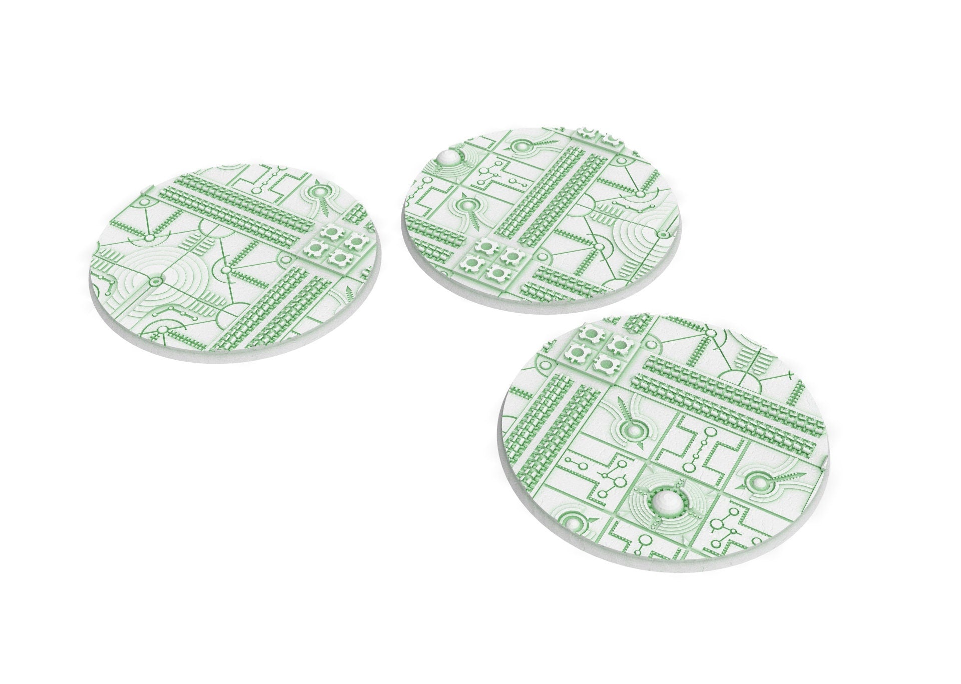 Lot of 25mm to 160mm CINAN set 1 texture & round bases usable for warmachine, wargame...