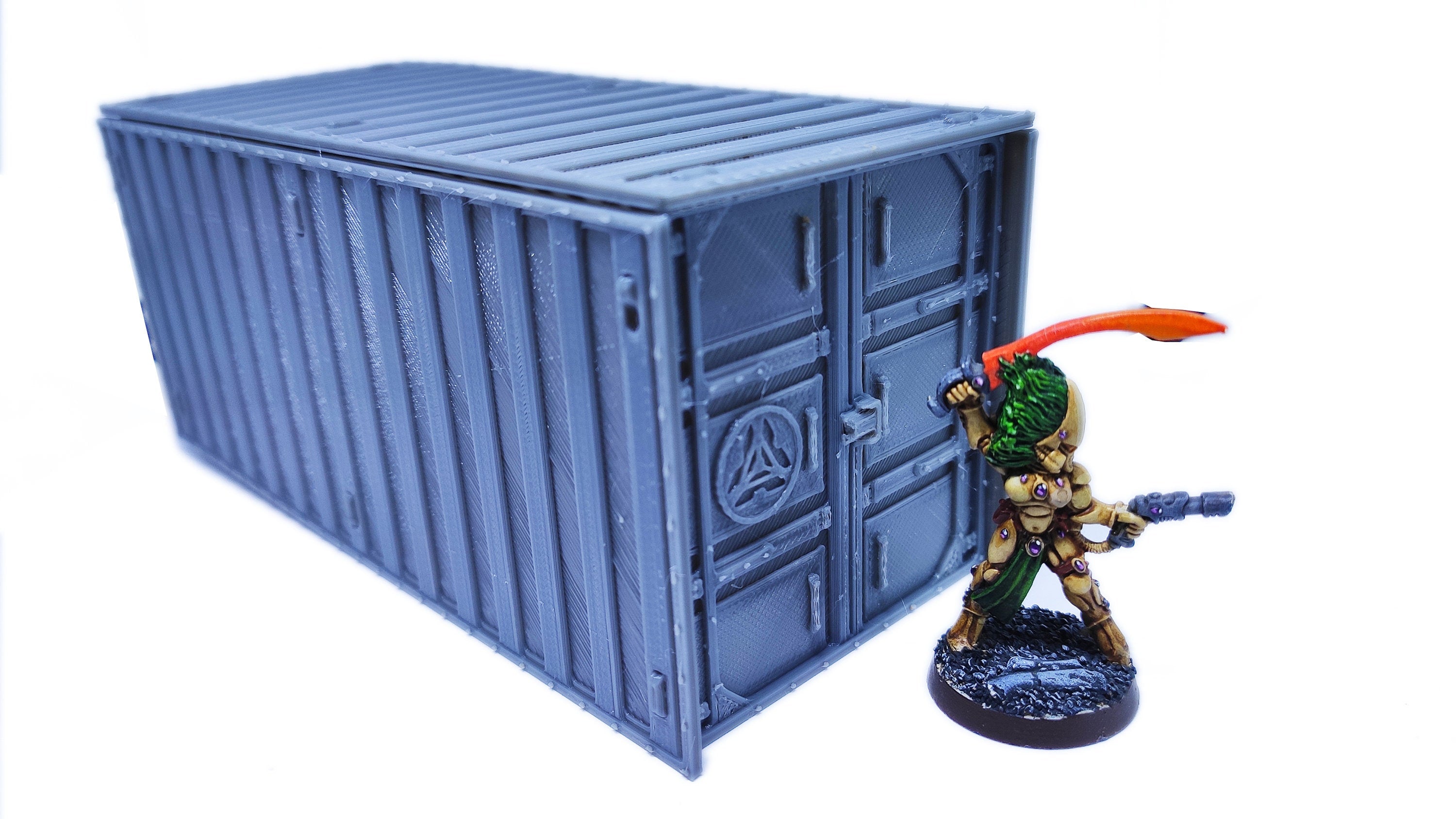 Container civil 6,25x6,25x15cm  usable for warmachine, infinity, zombicide, scifi wargame...