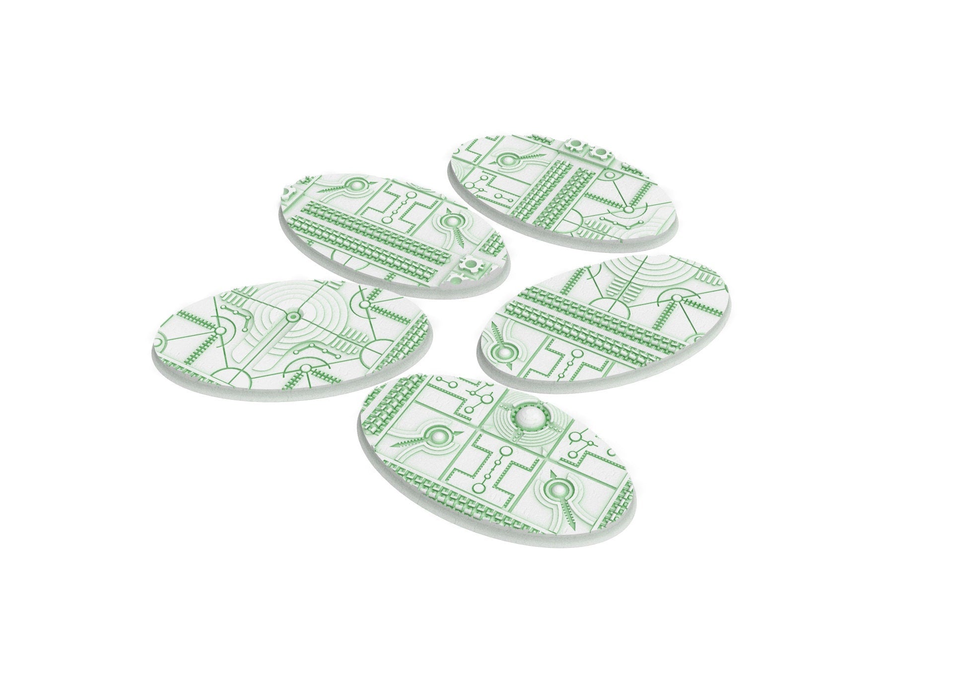 Viele 60 mm bis 170 mm CINAN-Set 1 Textur und ovale Basen, verwendbar für Warmachine, Wargame usw.