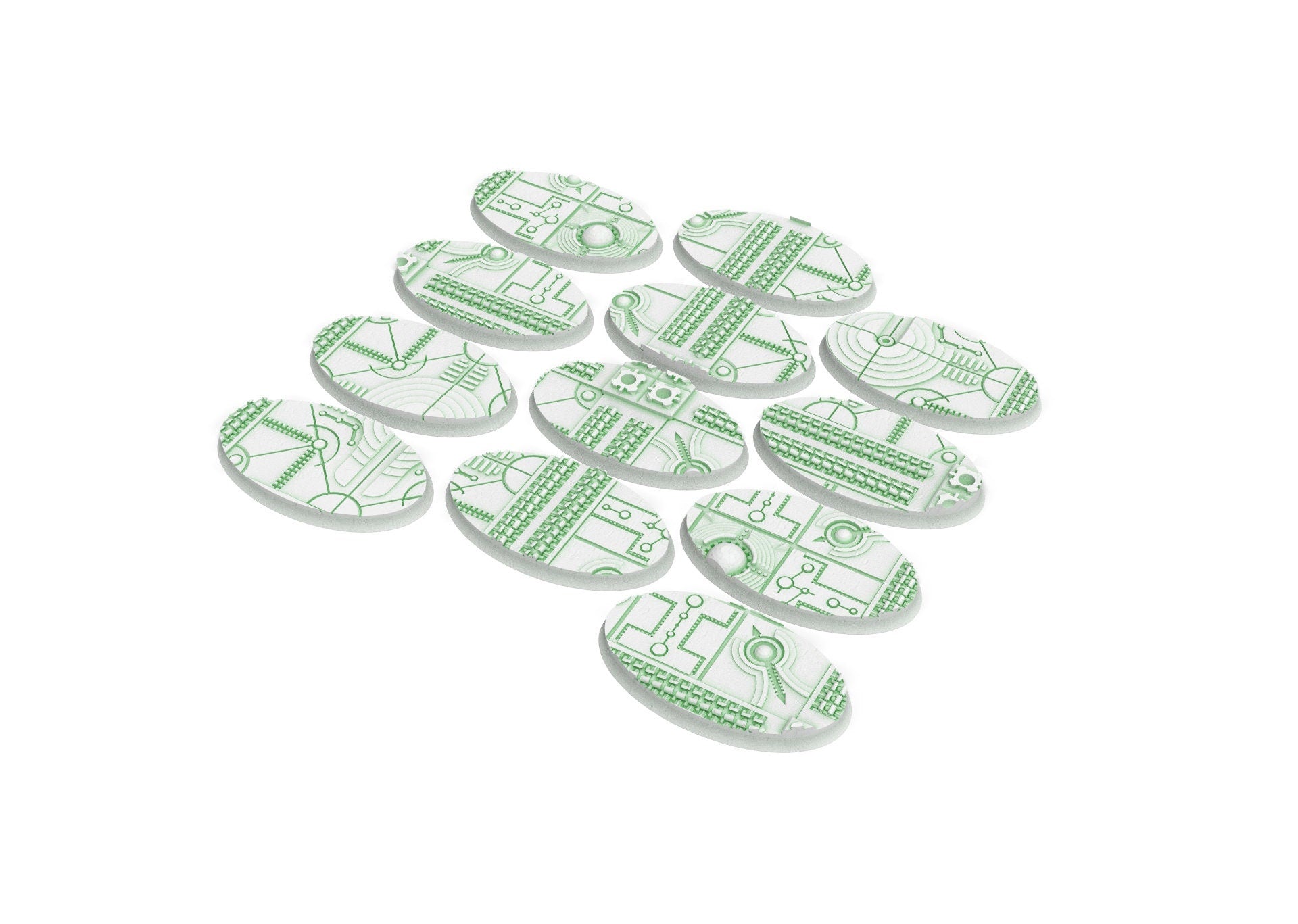 Viele 60 mm bis 170 mm CINAN-Set 1 Textur und ovale Basen, verwendbar für Warmachine, Wargame usw.