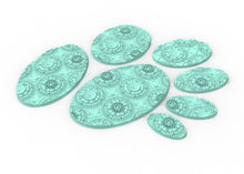 Load image into Gallery viewer, Lot of 60mm to 170mm  dark city set 2 texture &amp; oval bases usable for warmachine, wargame...
